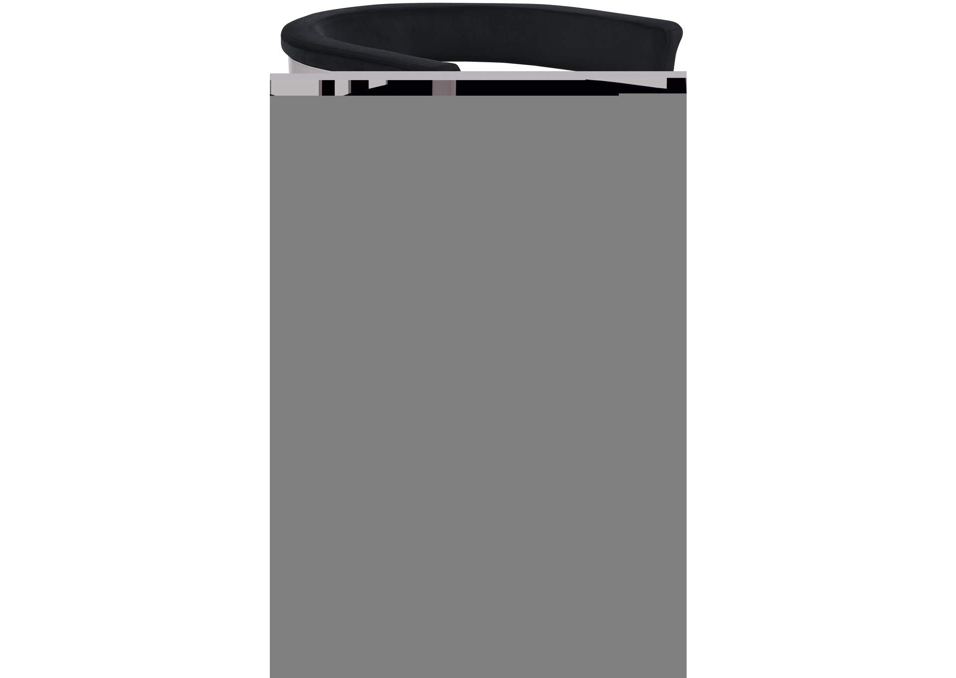 Marcello Black Velvet Counter Stool,Meridian Furniture