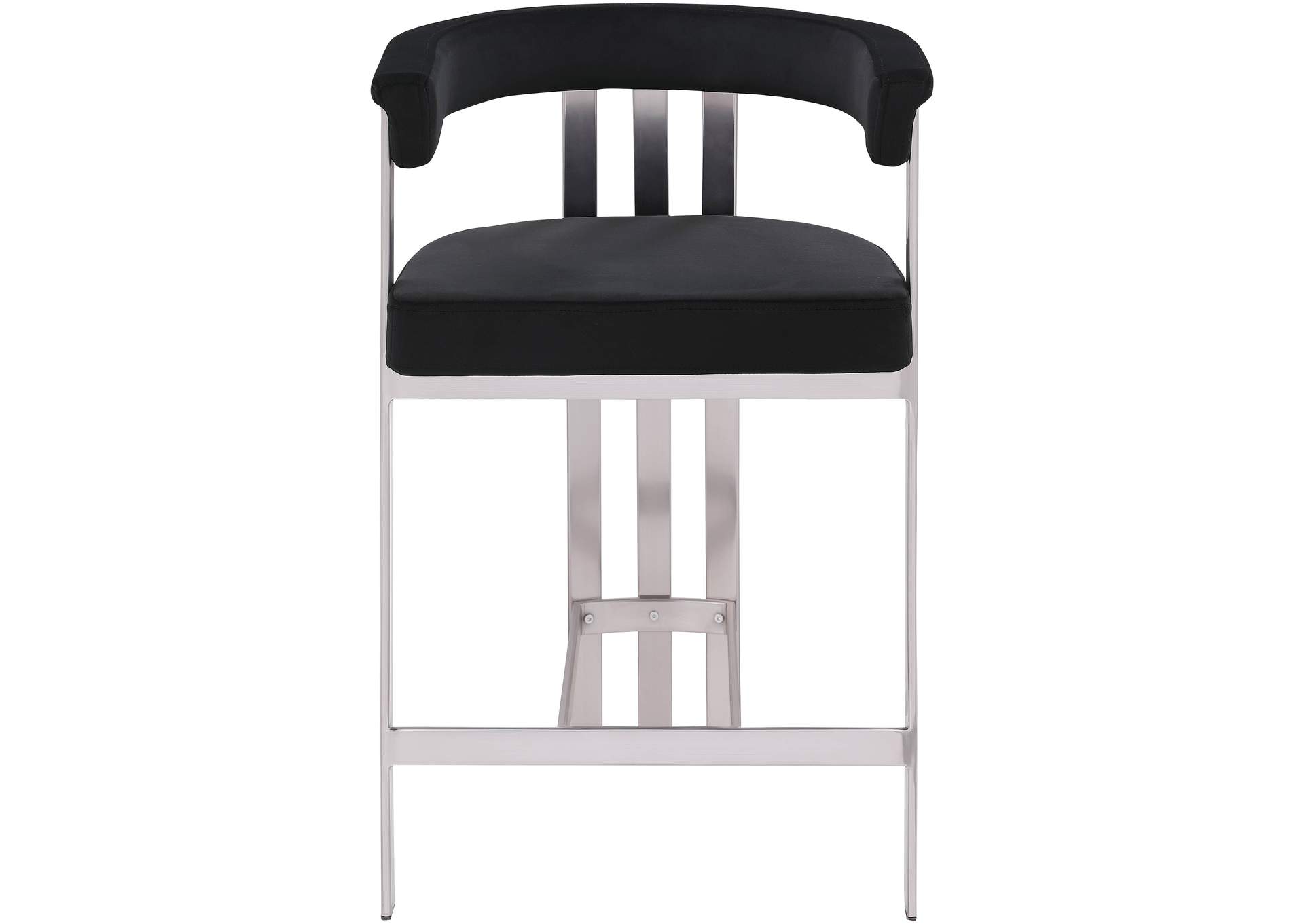 Marcello Black Velvet Counter Stool,Meridian Furniture