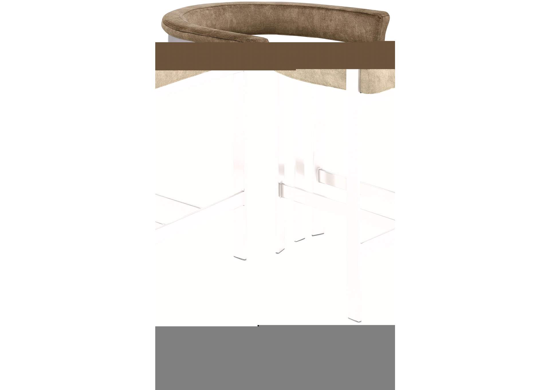 Marcello Brown Velvet Counter Stool,Meridian Furniture