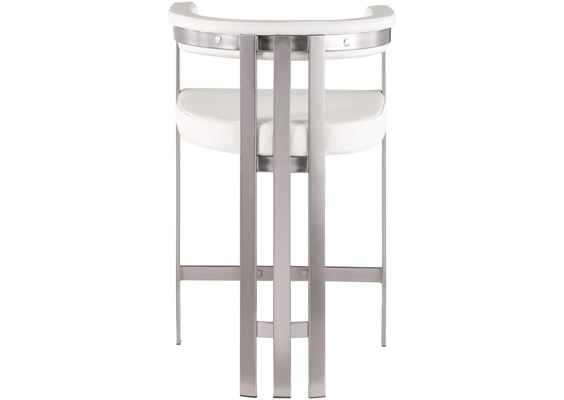 Marcello Cream Faux Leather Counter Stool,Meridian Furniture