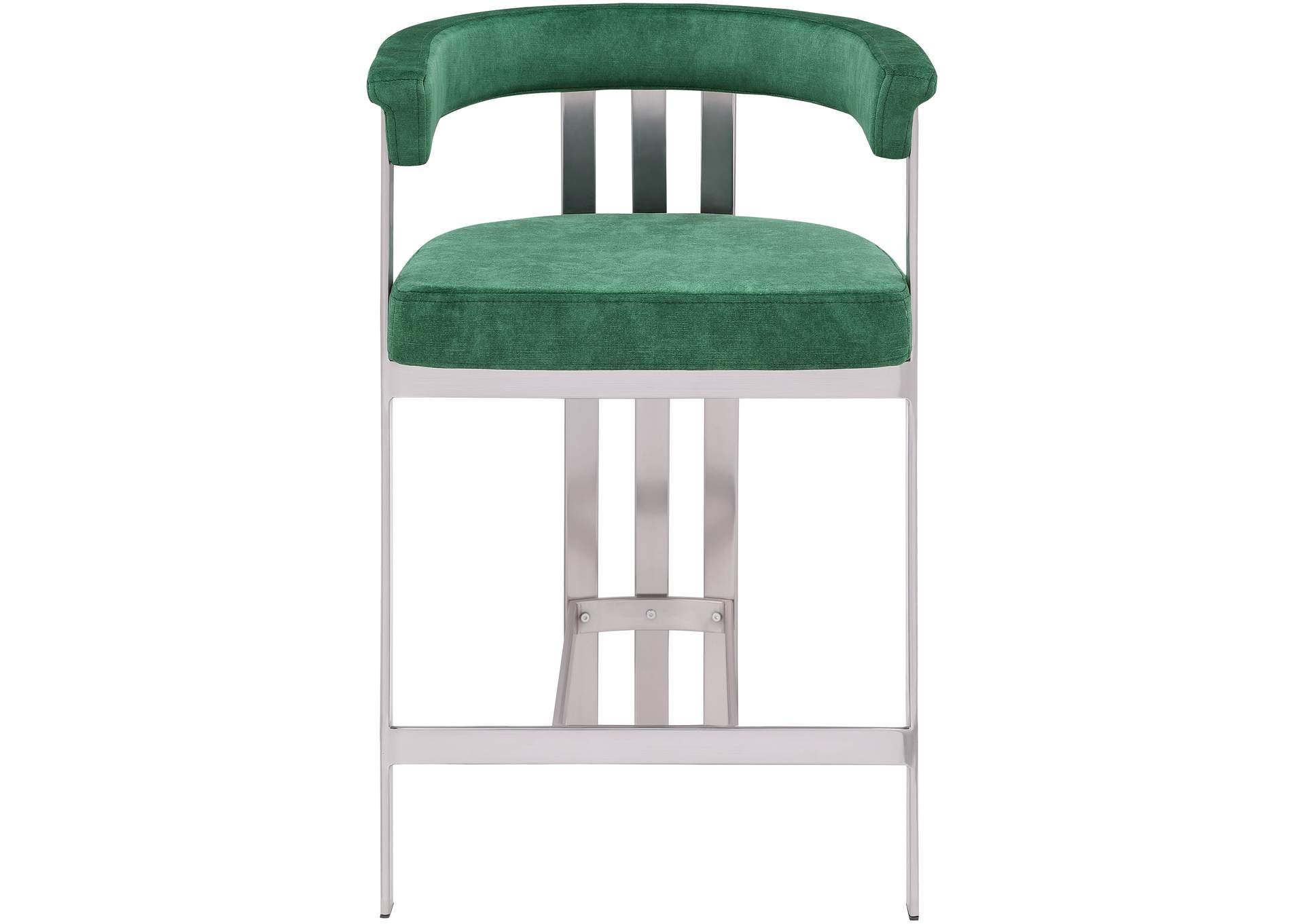 Marcello Green Velvet Counter Stool,Meridian Furniture