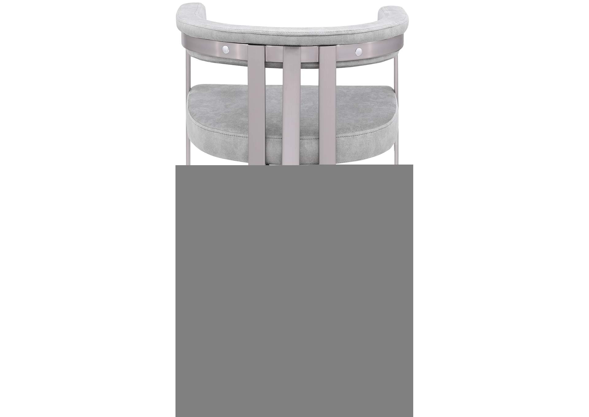 Marcello Grey Velvet Counter Stool,Meridian Furniture