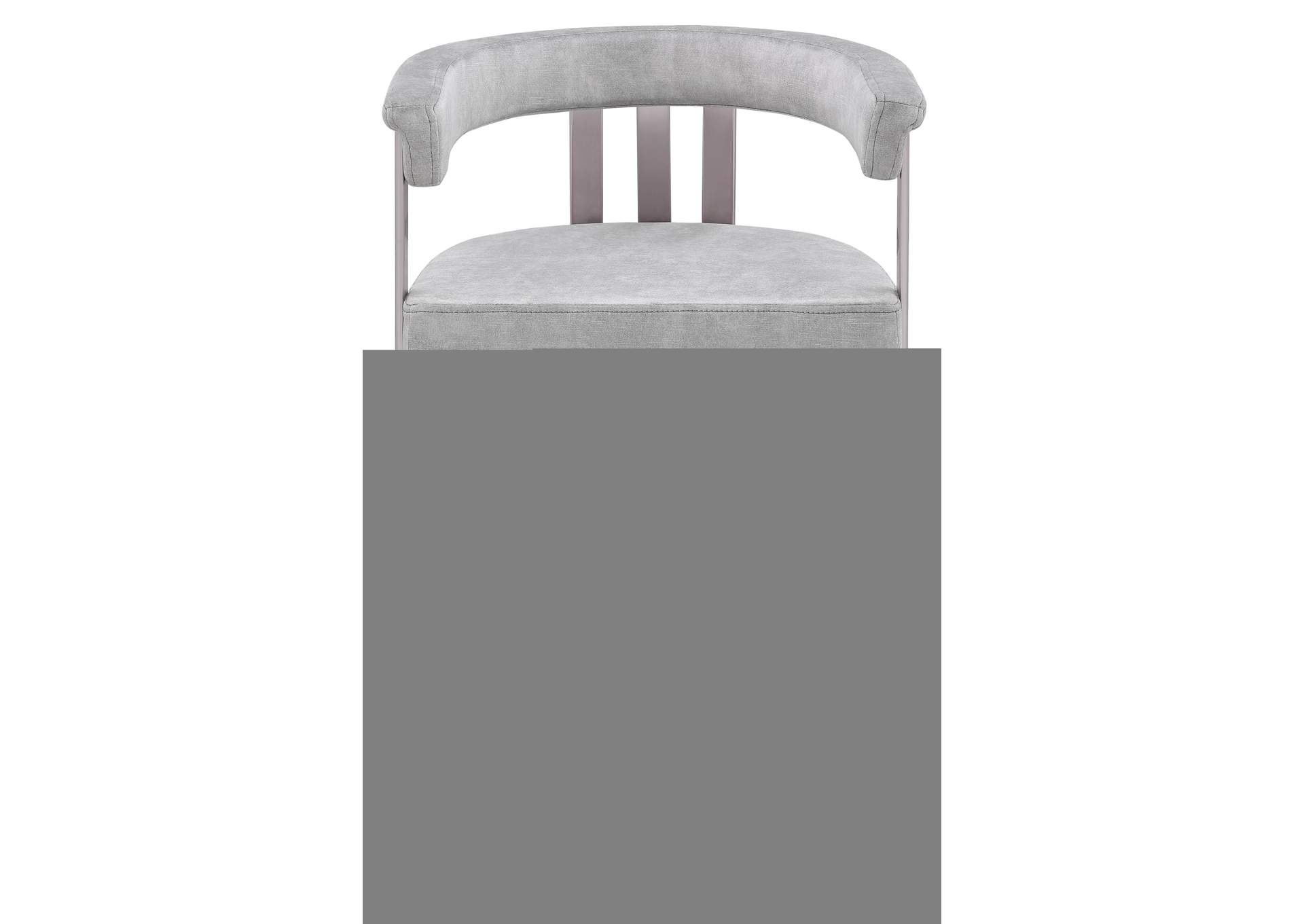 Marcello Grey Velvet Counter Stool,Meridian Furniture