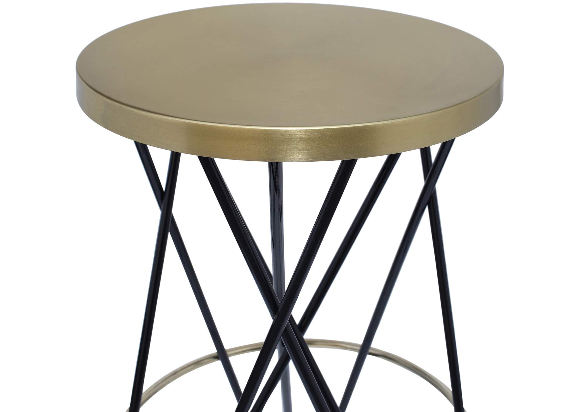 Mercury Black Iron Counter Stool,Meridian Furniture