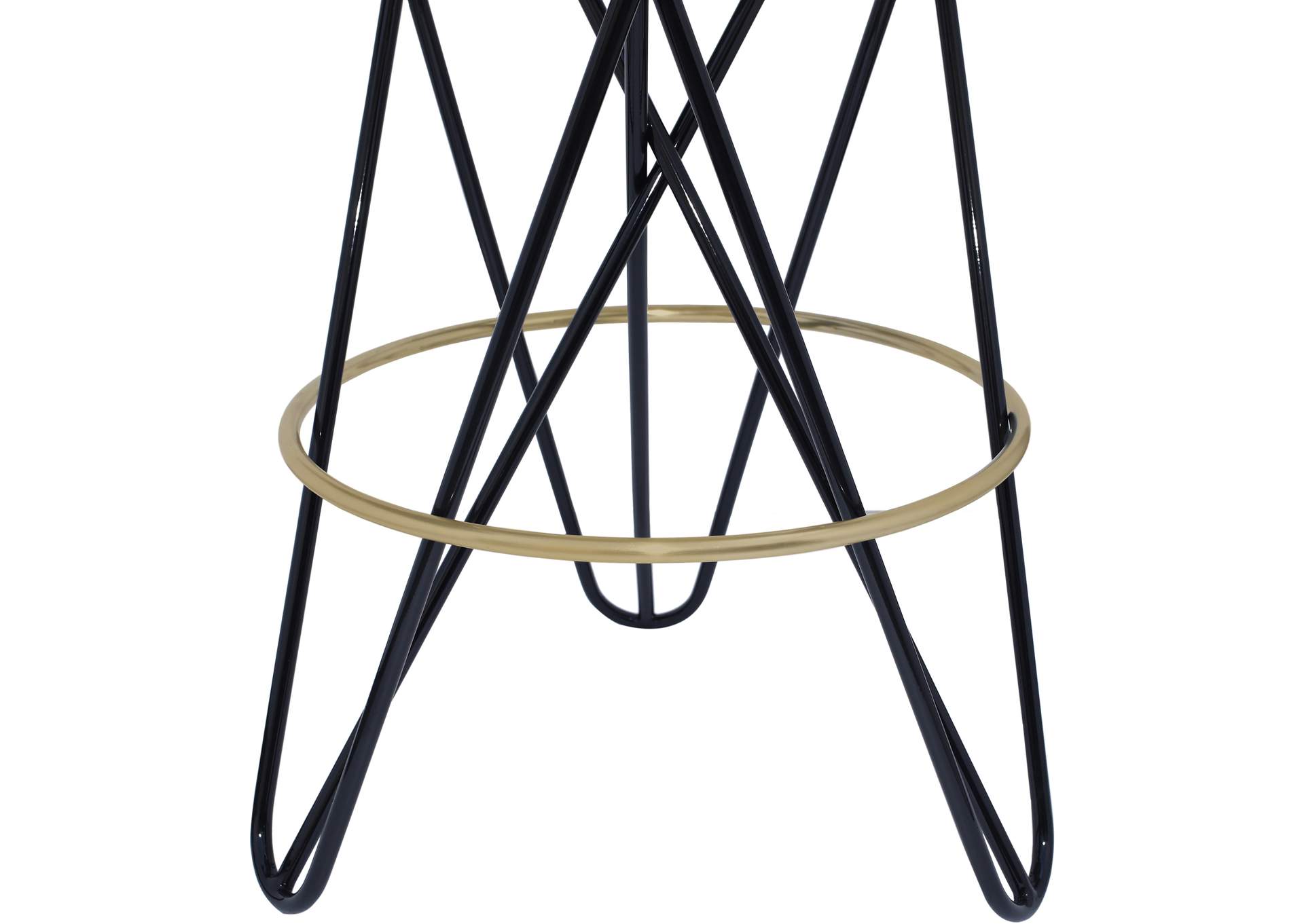 Mercury Black Iron Counter Stool,Meridian Furniture