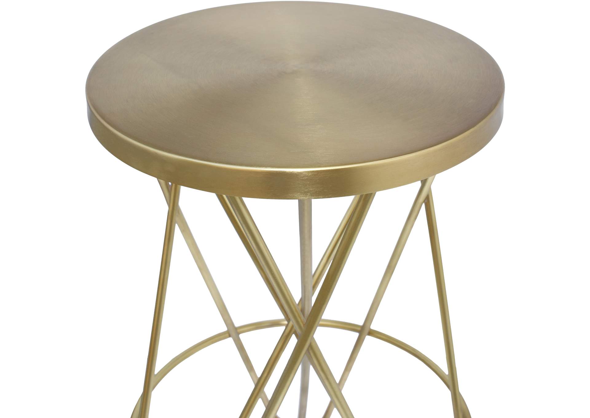 Mercury Gold Iron Counter Stool,Meridian Furniture