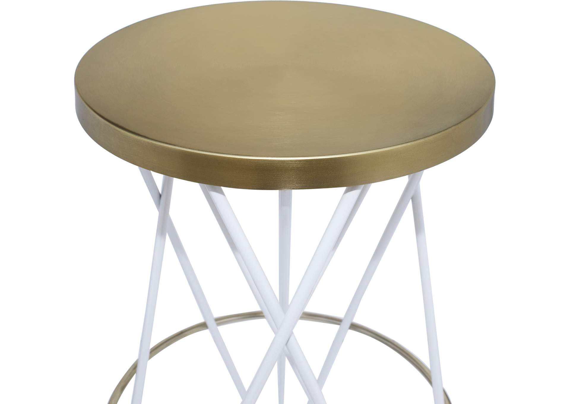 Mercury White Iron Counter Stool,Meridian Furniture