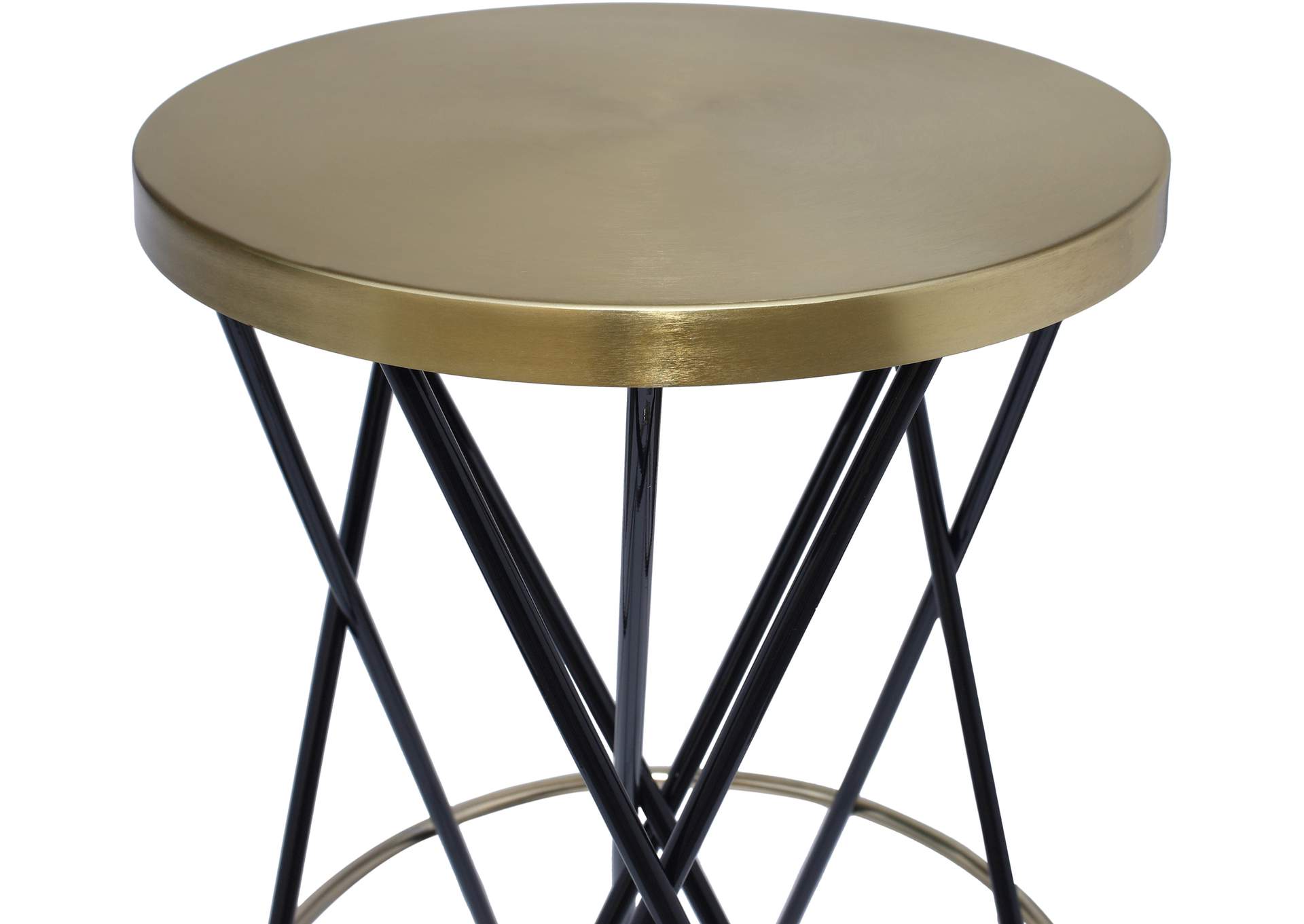 Mercury Black Iron Bar Stool,Meridian Furniture