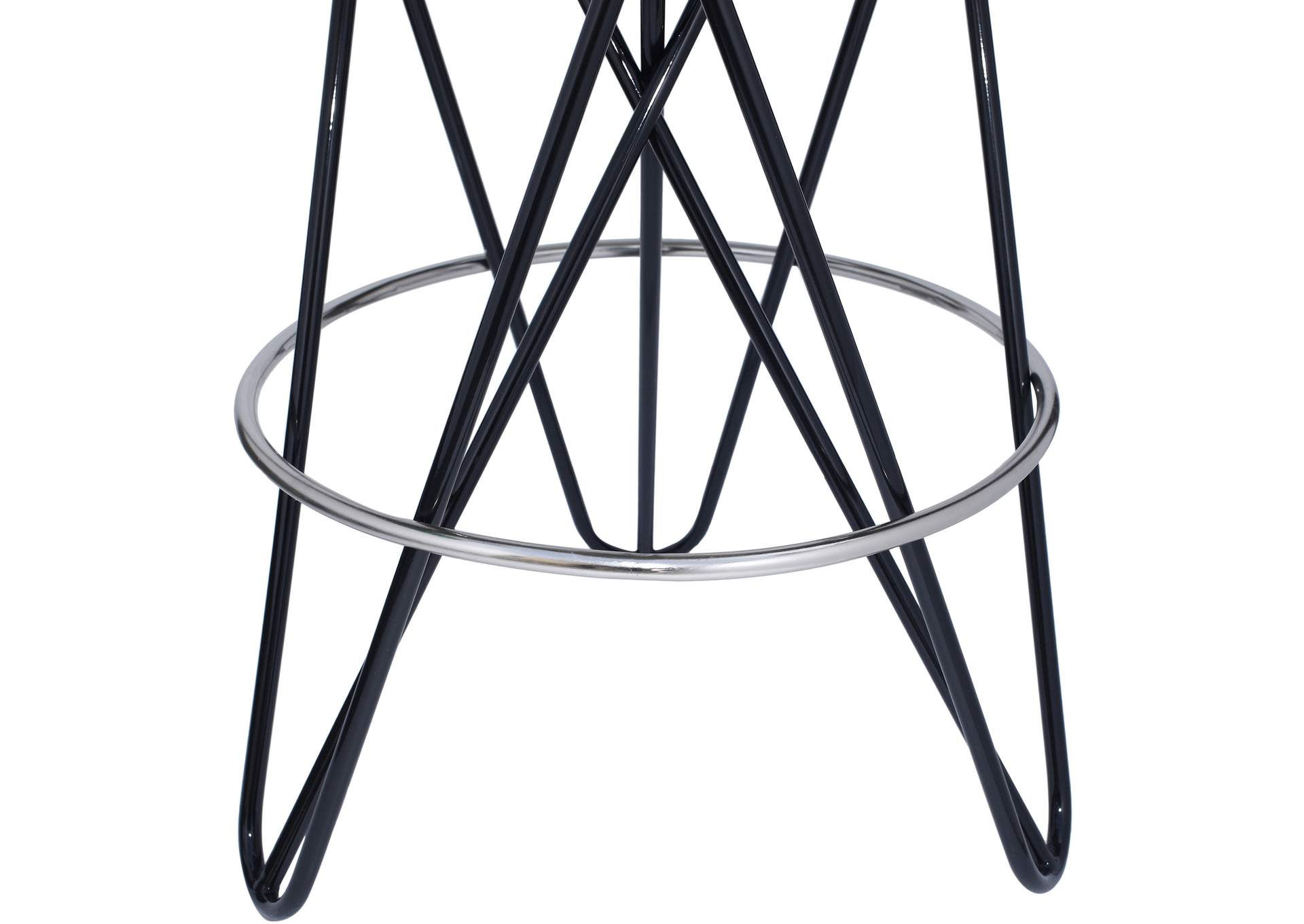 Mercury Black Iron Counter Stool,Meridian Furniture