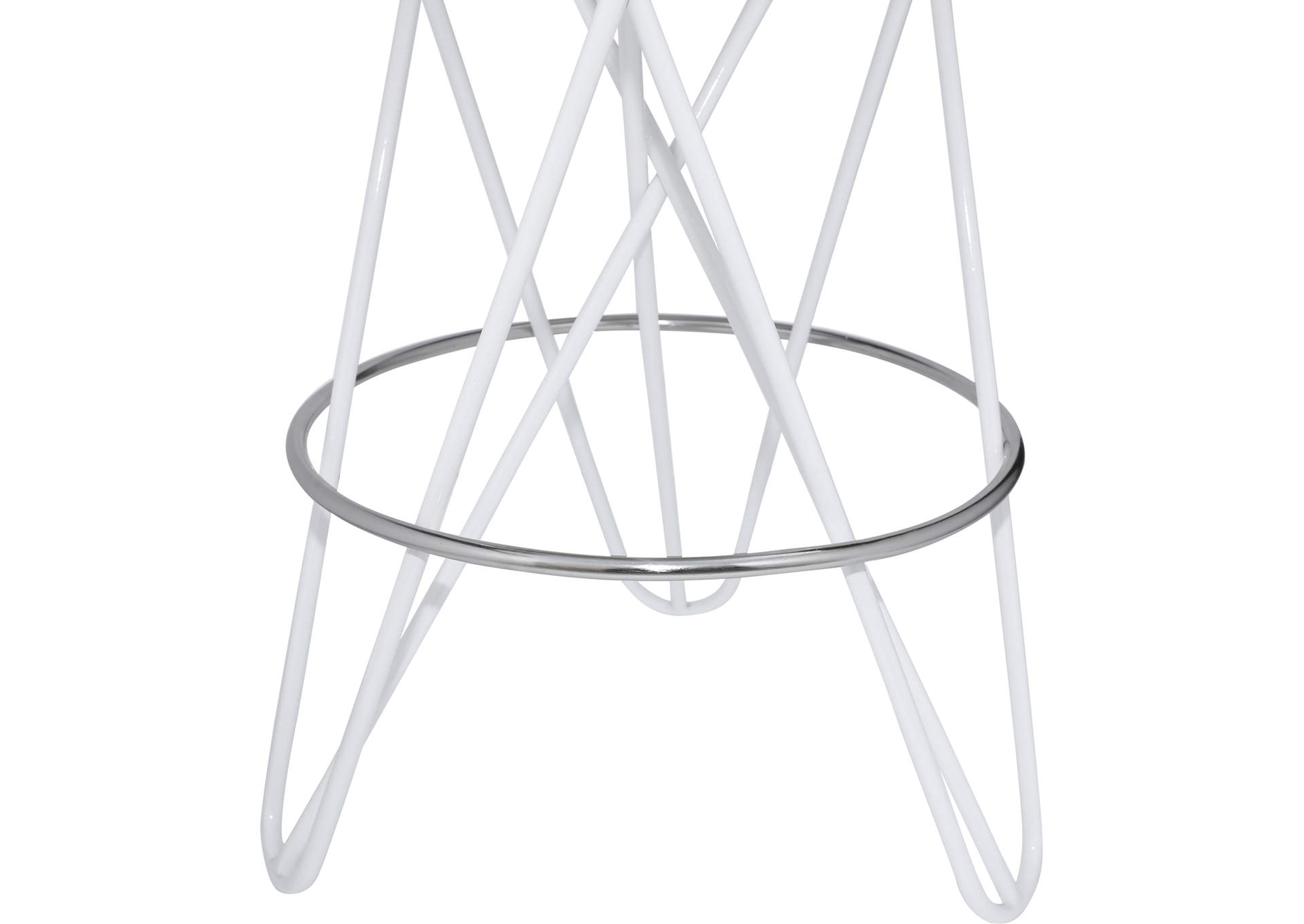 Mercury White Iron Counter Stool,Meridian Furniture