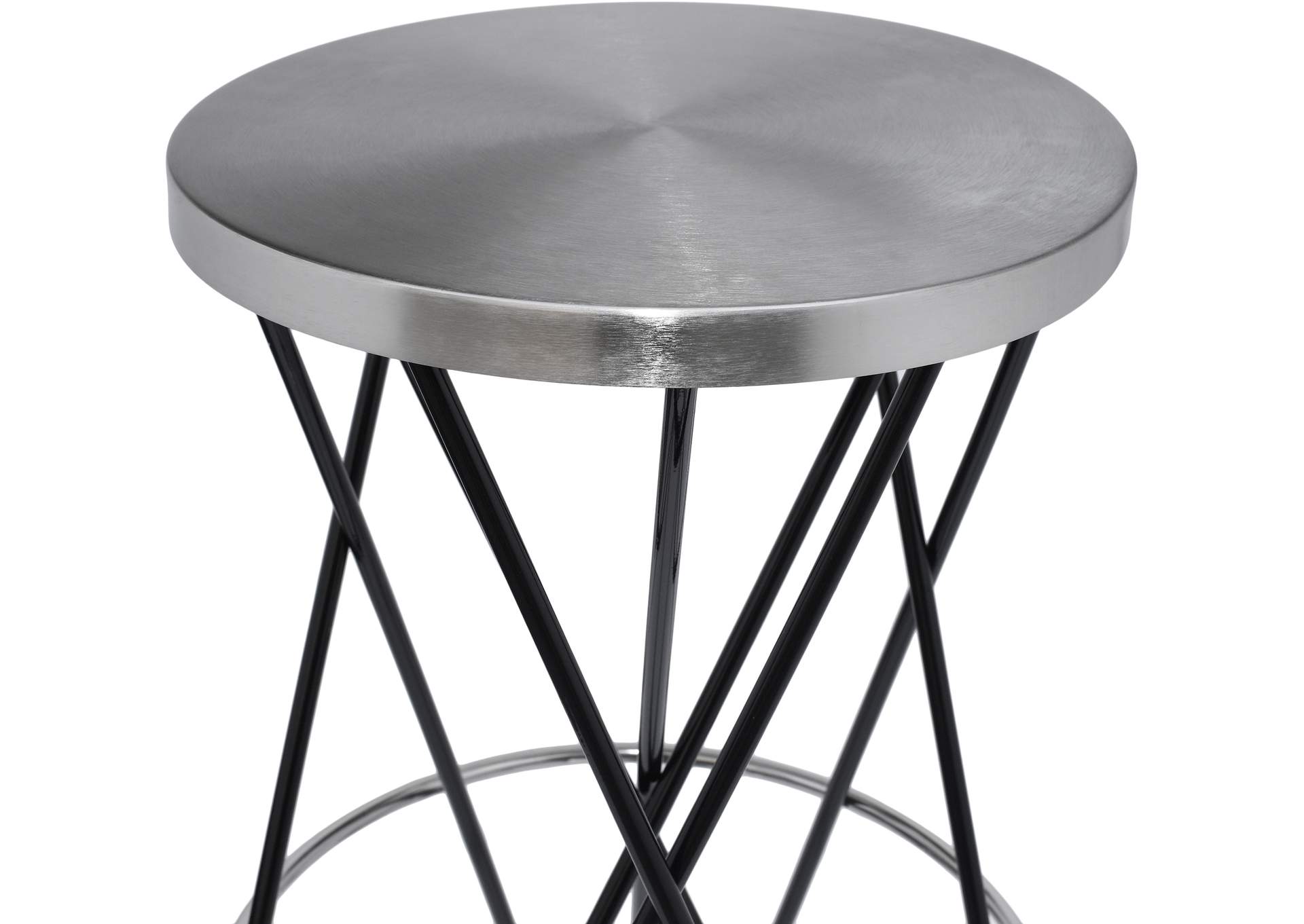 Mercury Black Iron Bar Stool,Meridian Furniture