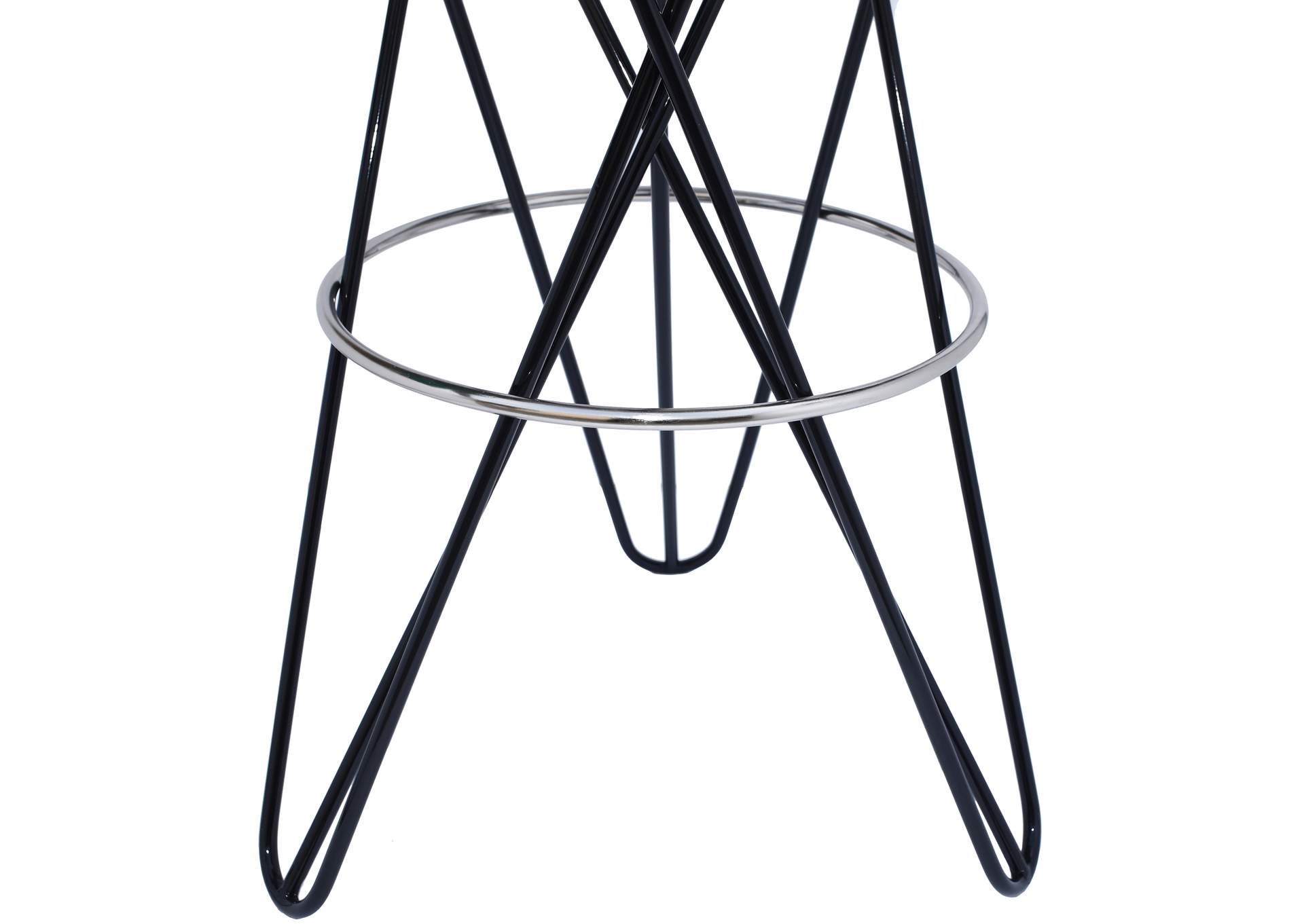 Mercury Black Iron Bar Stool,Meridian Furniture