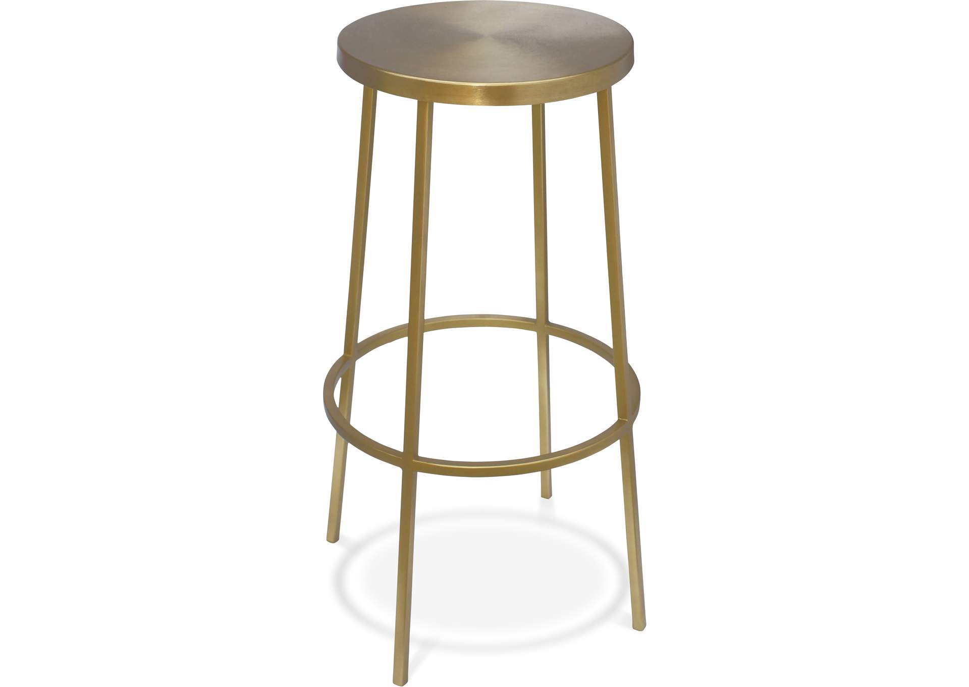 Tyson Gold Iron Bar Stool,Meridian Furniture