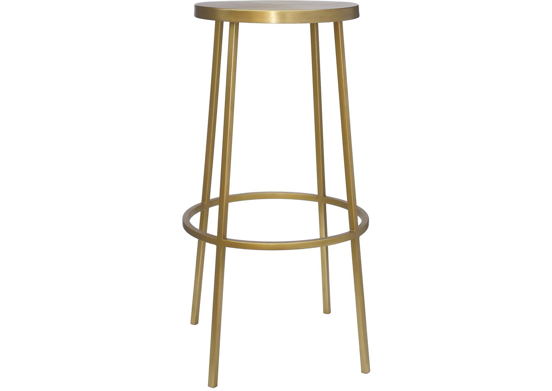 Tyson Gold Iron Bar Stool,Meridian Furniture