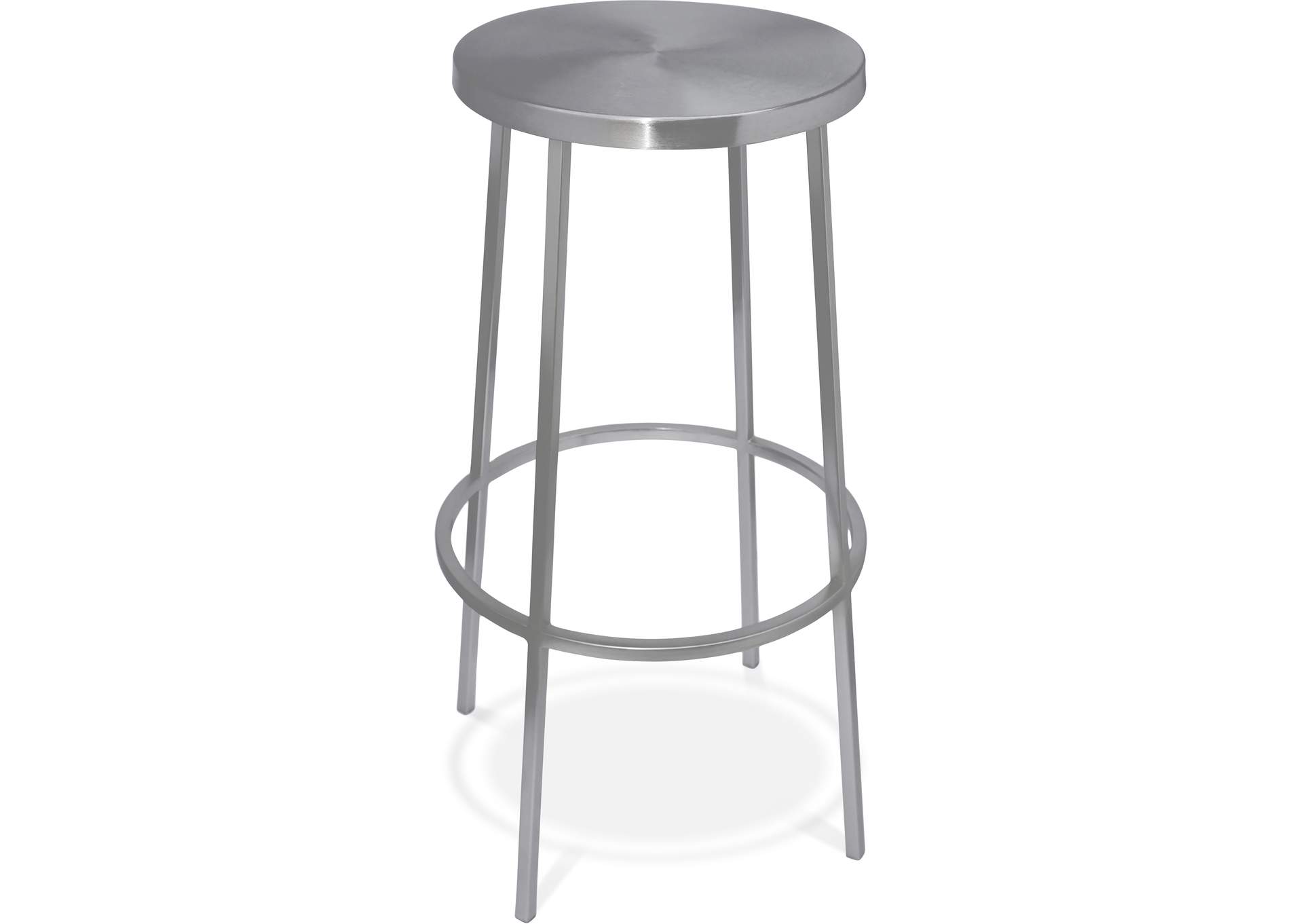 Tyson Silver Iron Bar Stool,Meridian Furniture