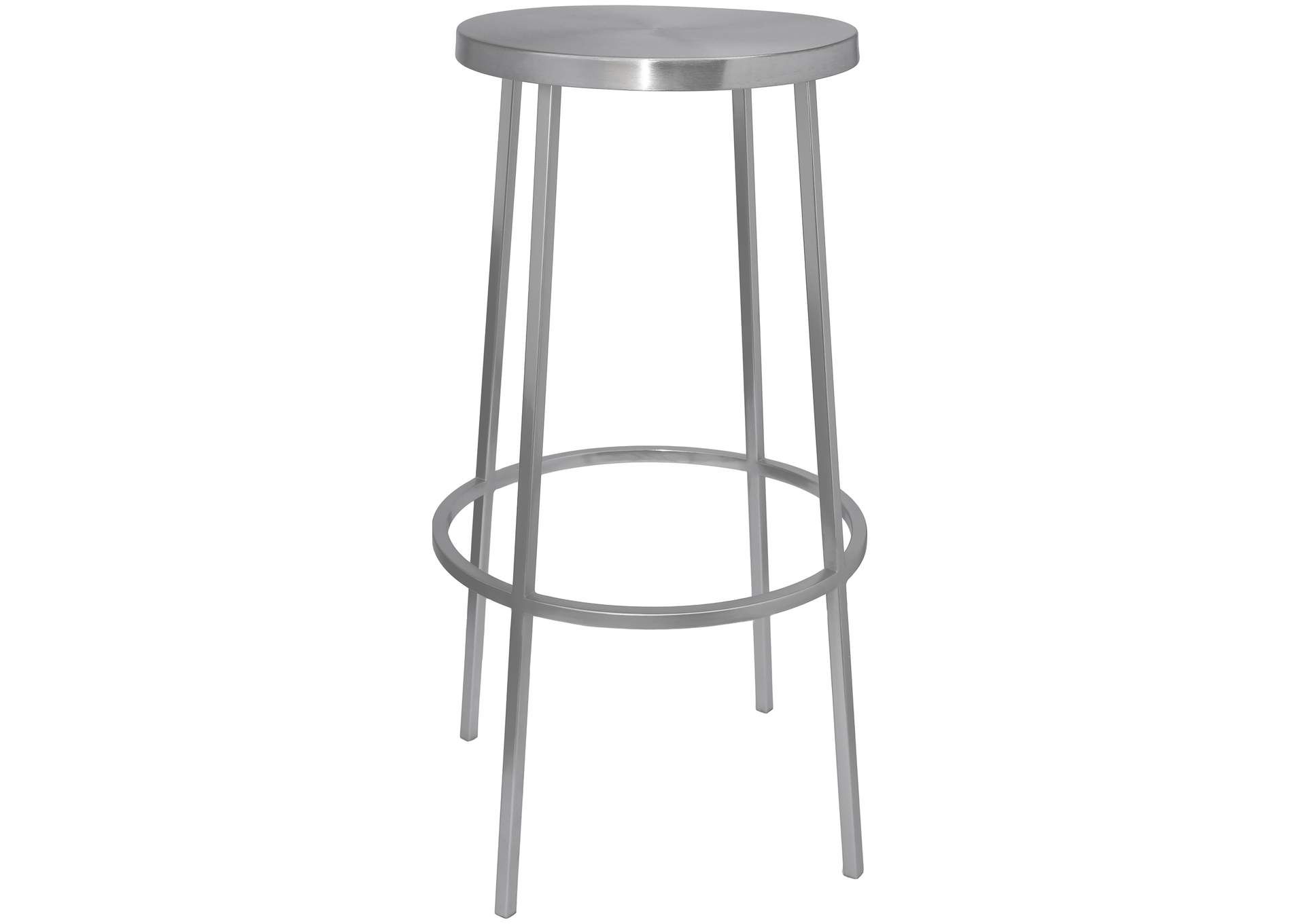 Tyson Silver Iron Bar Stool,Meridian Furniture