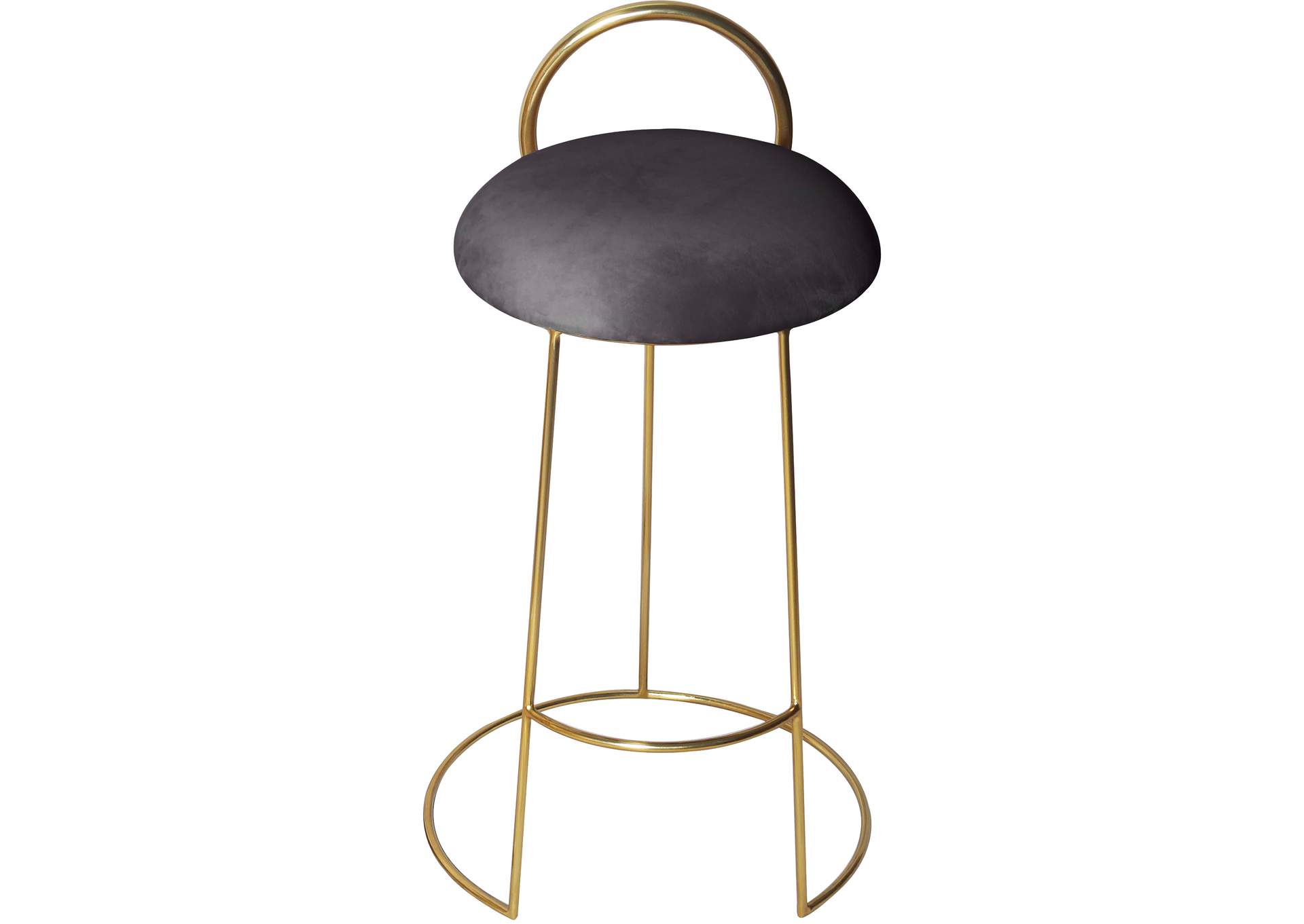 Ring Grey Velvet Counter Stool,Meridian Furniture