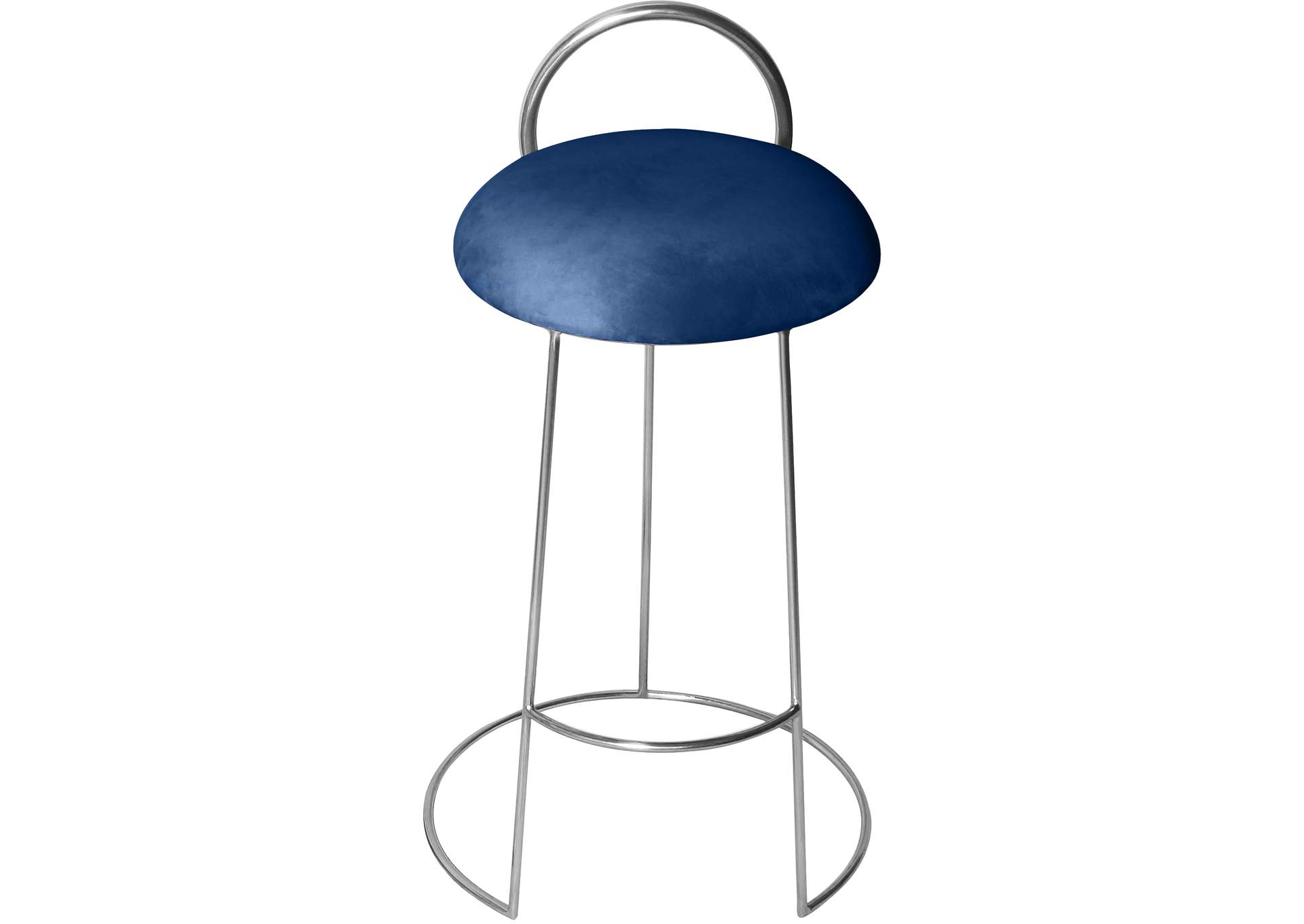 Ring Navy Velvet Counter Stool,Meridian Furniture