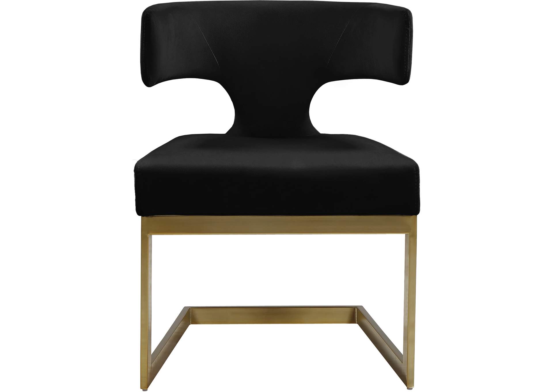 Alexandra Black Velvet Dining Chair,Meridian Furniture