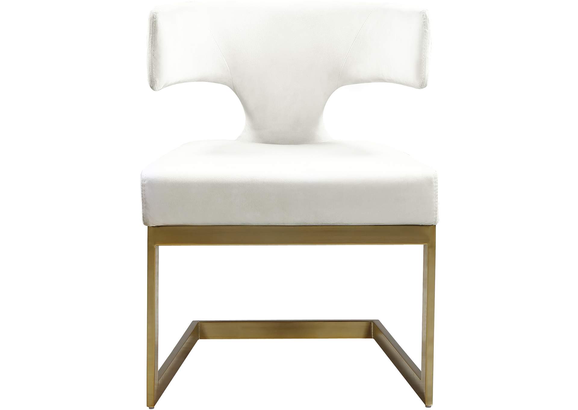 Alexandra Cream Velvet Dining Chair,Meridian Furniture