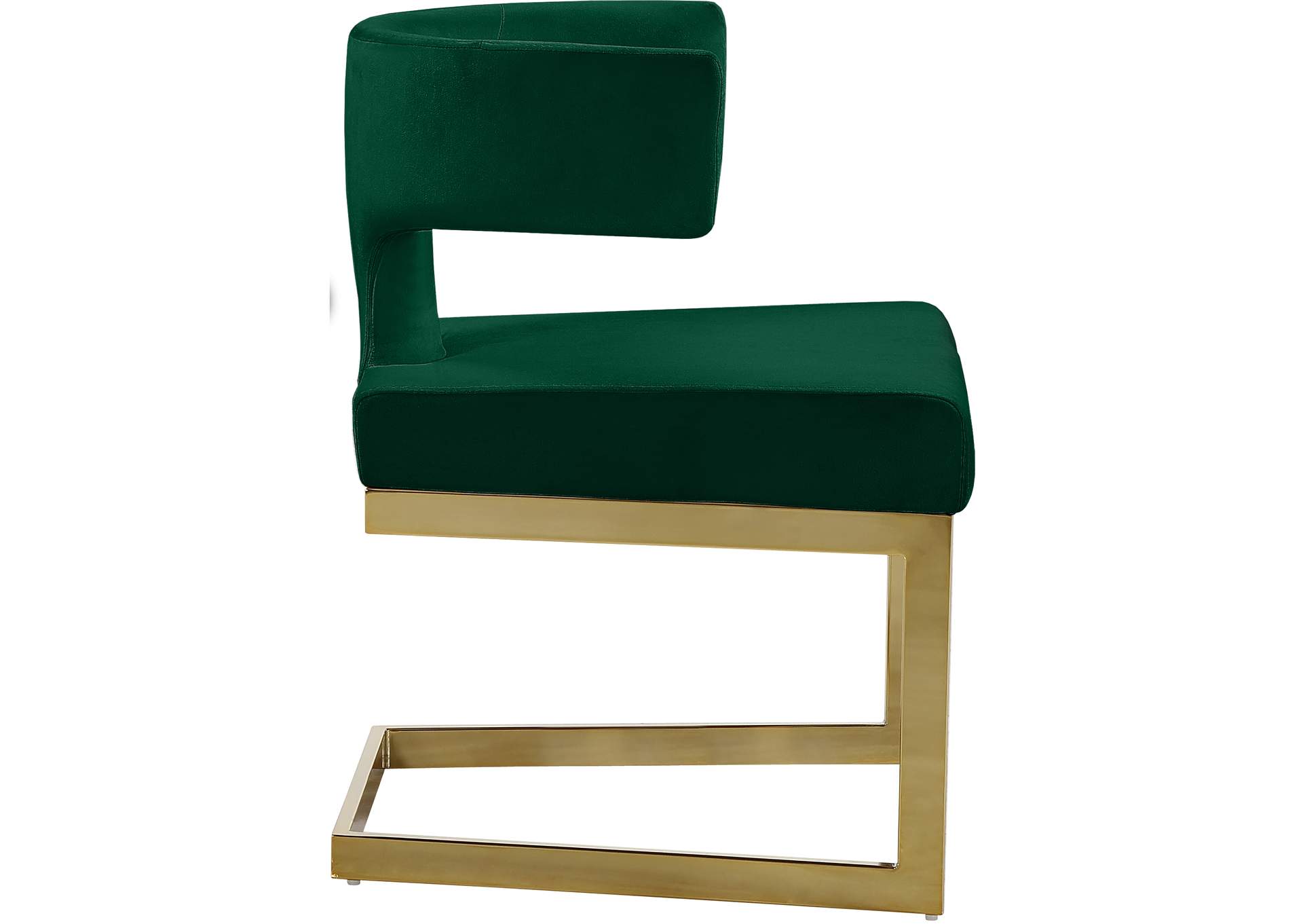 Alexandra Green Velvet Dining Chair,Meridian Furniture