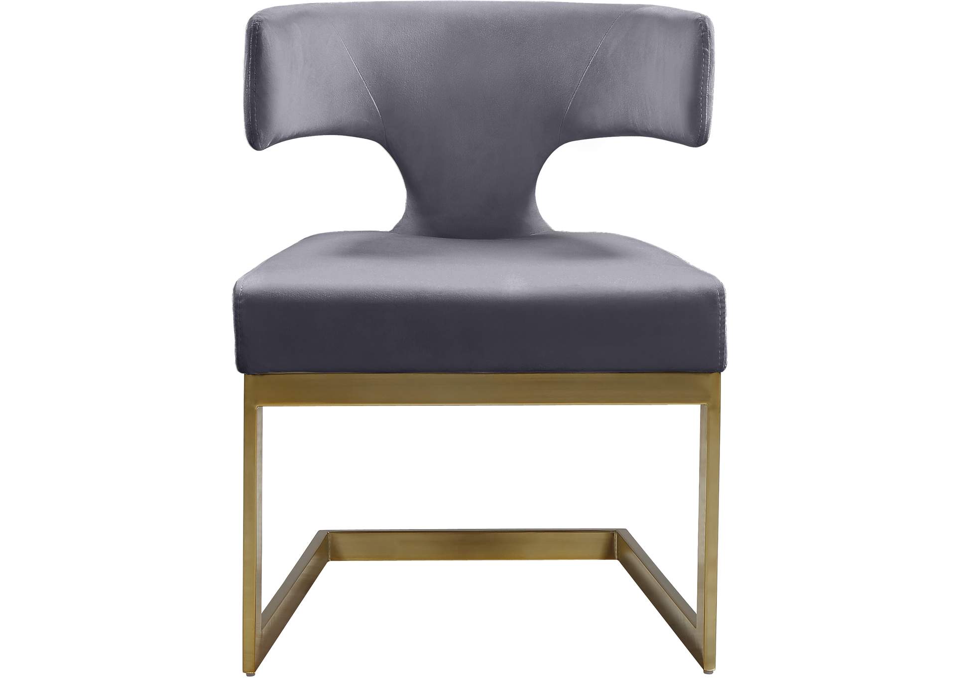 Alexandra Grey Velvet Dining Chair,Meridian Furniture