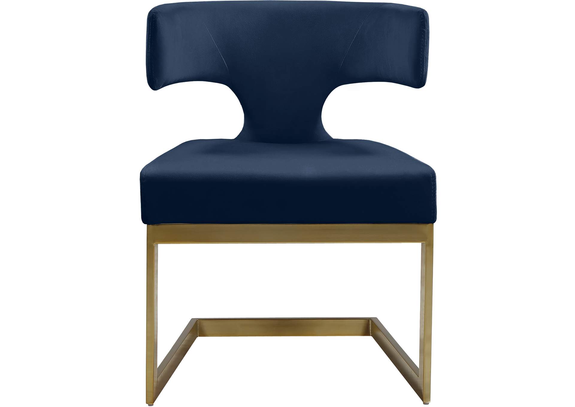 Alexandra Navy Velvet Dining Chair,Meridian Furniture