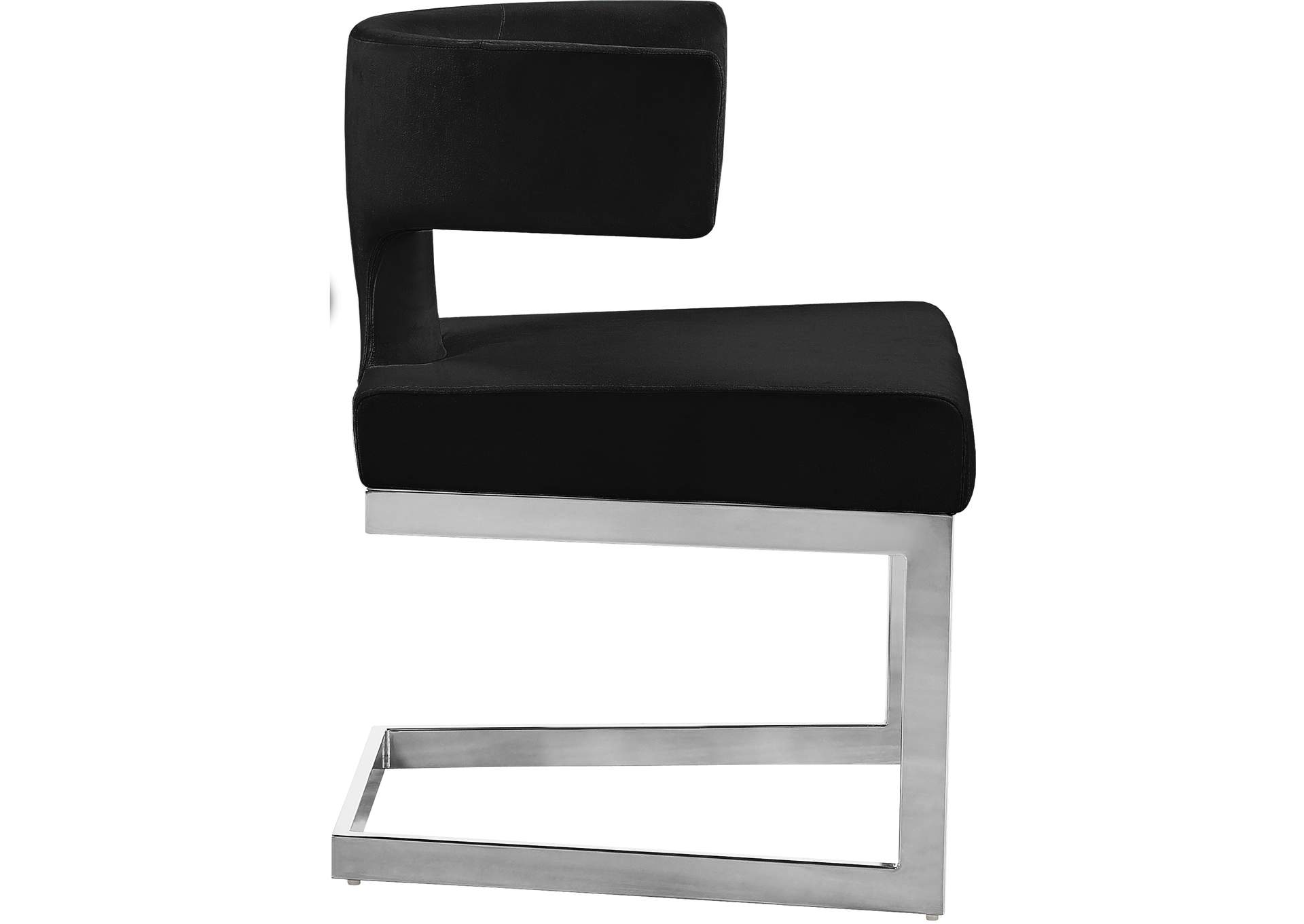 Alexandra Black Velvet Dining Chair,Meridian Furniture