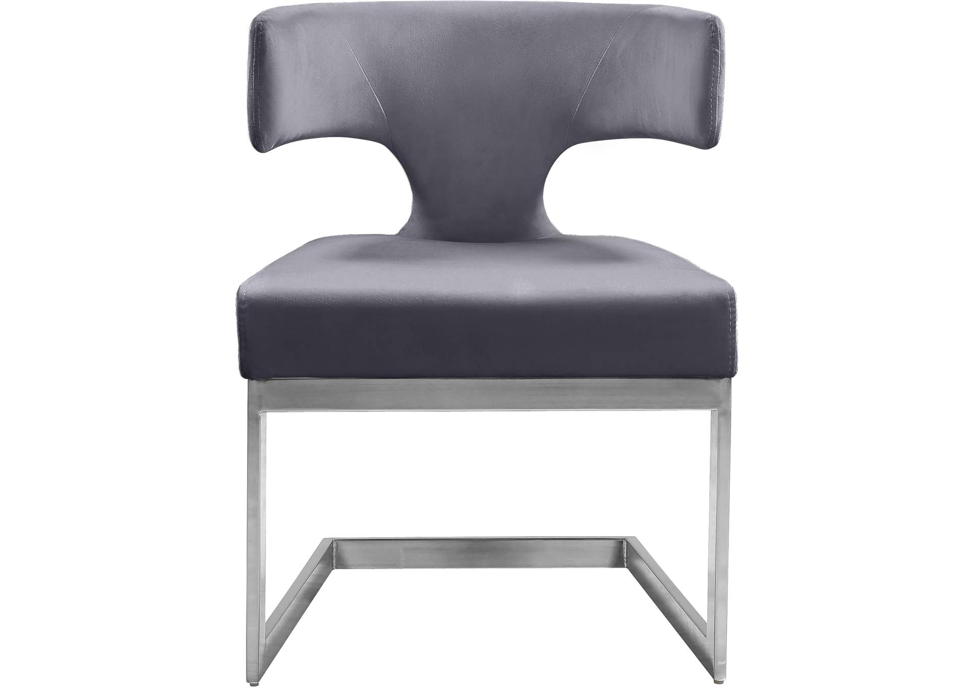 Alexandra Grey Velvet Dining Chair,Meridian Furniture