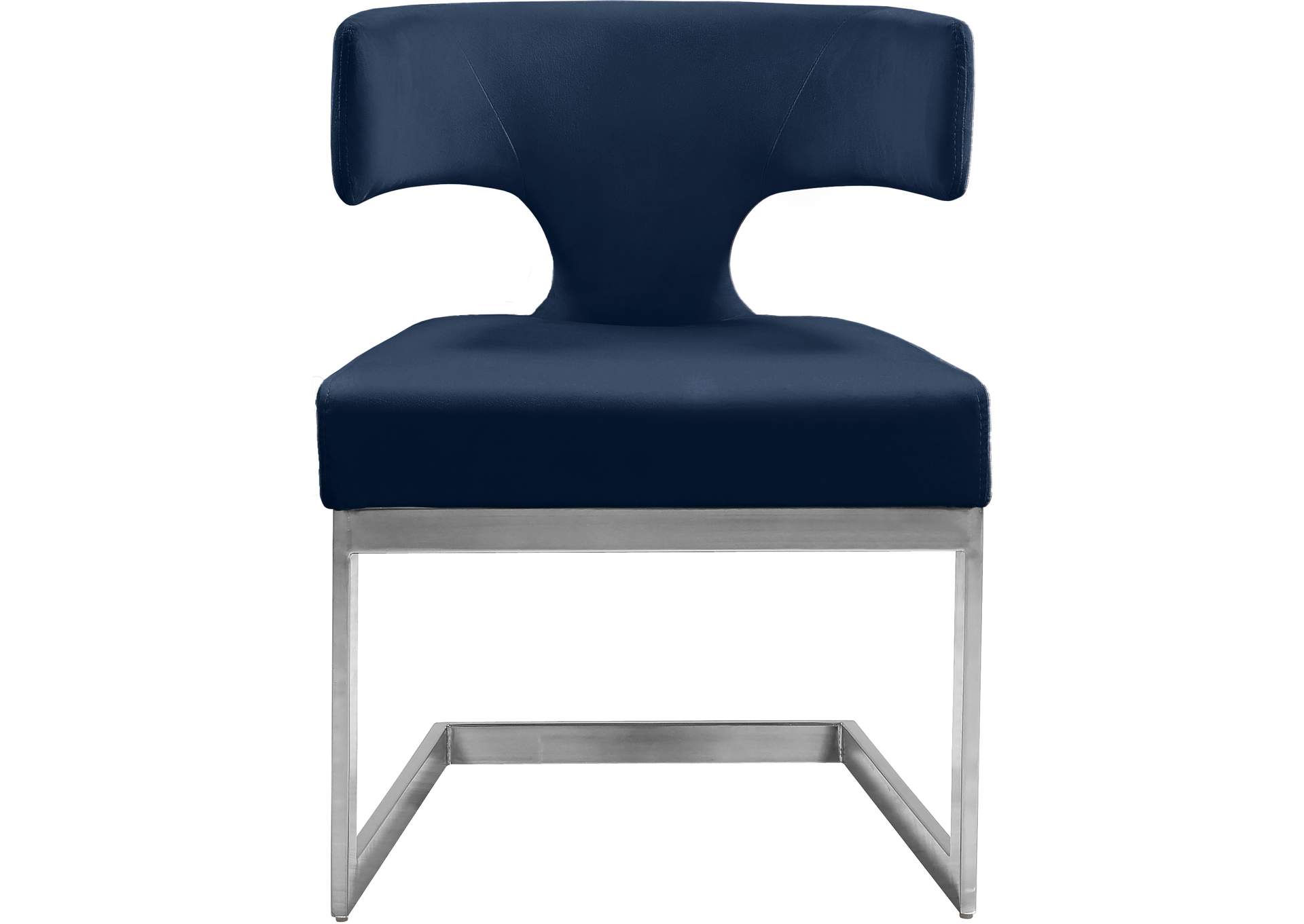 Alexandra Navy Velvet Dining Chair,Meridian Furniture