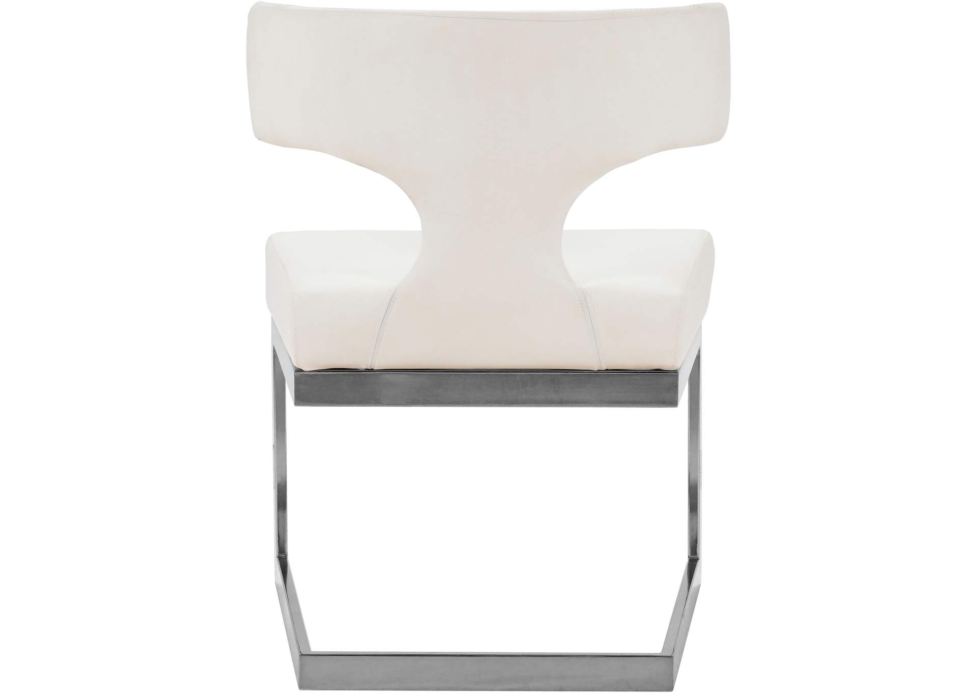 Alexandra White Faux Leather Dining Chair,Meridian Furniture