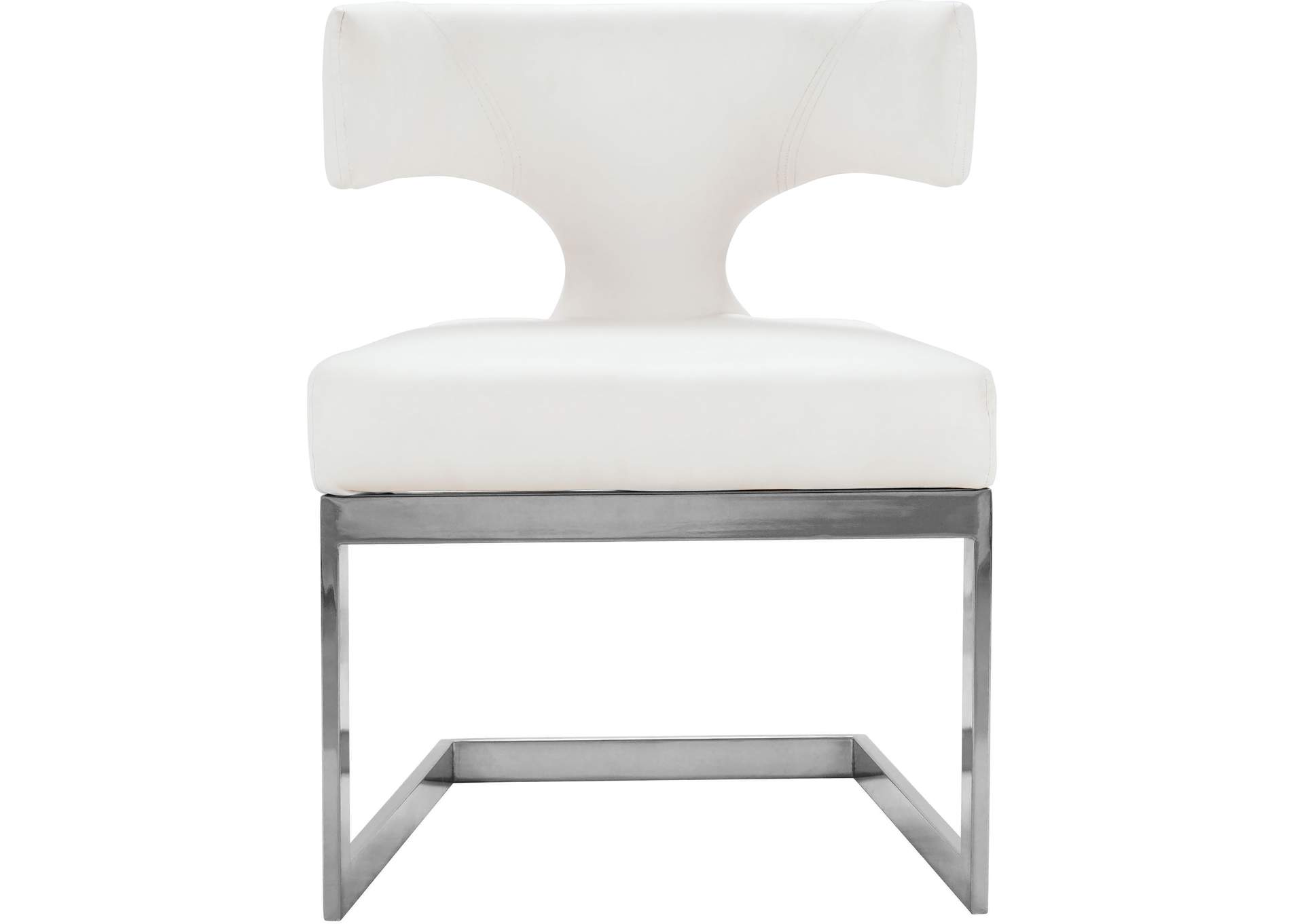 Alexandra White Faux Leather Dining Chair,Meridian Furniture