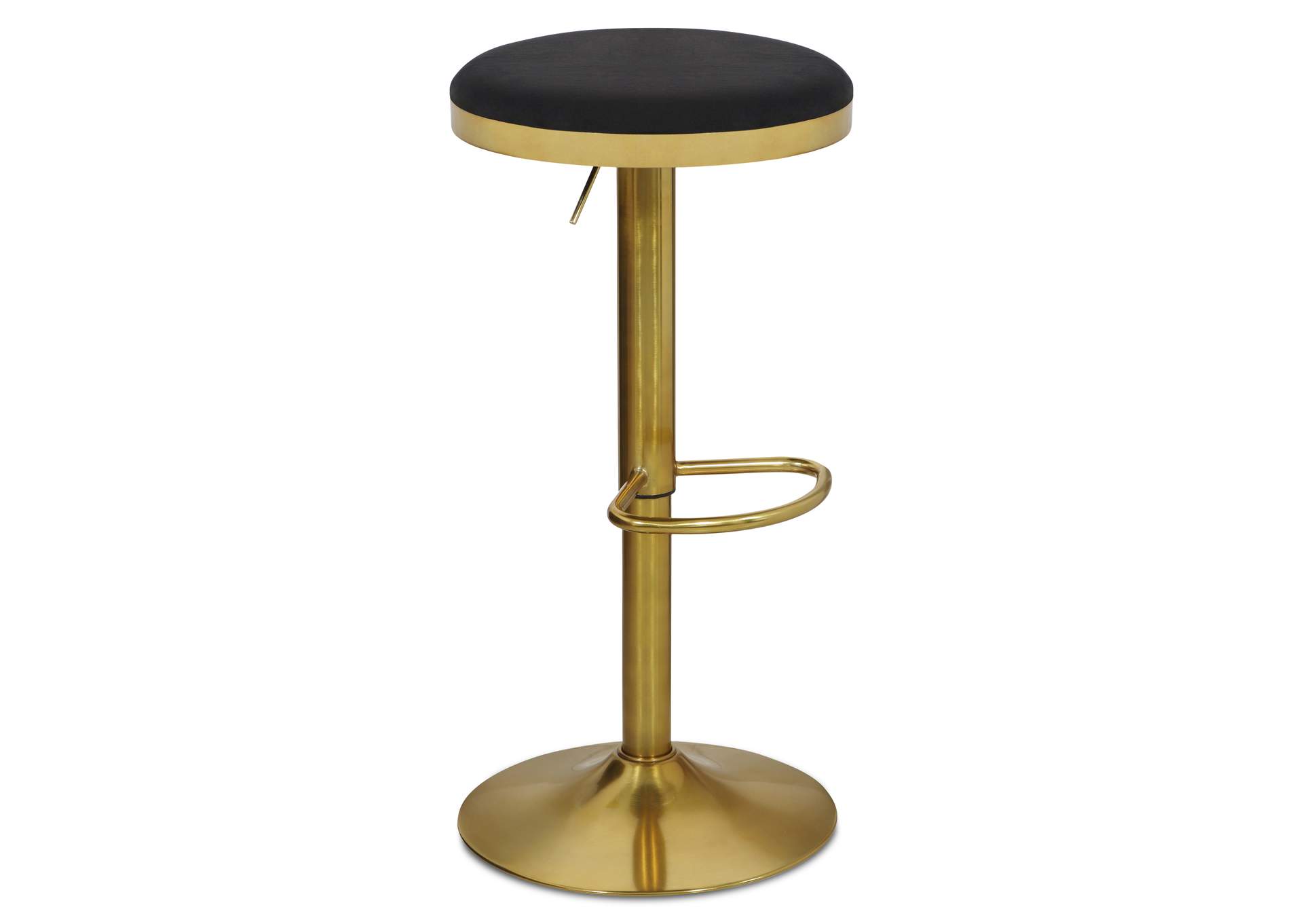 Brody Black Velvet Adjustable Stool,Meridian Furniture