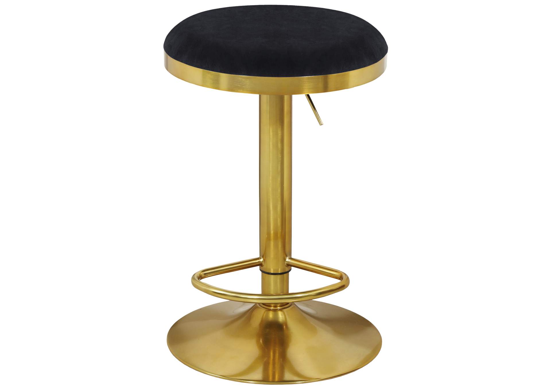 Brody Black Velvet Adjustable Stool,Meridian Furniture