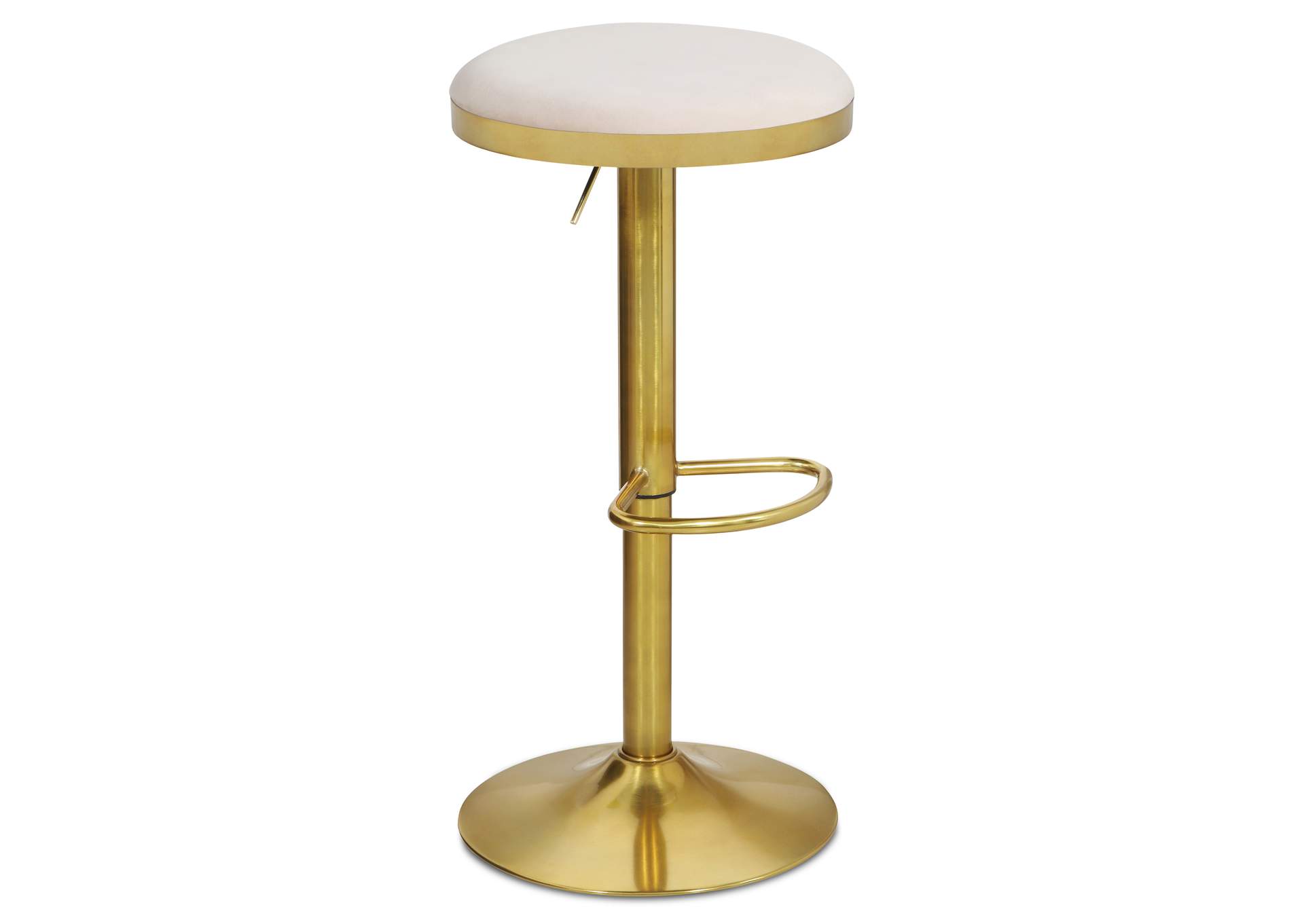 Brody Cream Velvet Adjustable Stool,Meridian Furniture