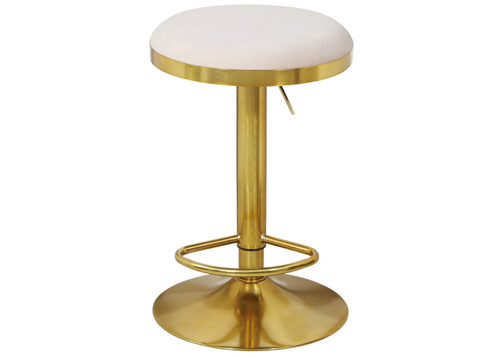 Brody Cream Velvet Adjustable Stool,Meridian Furniture