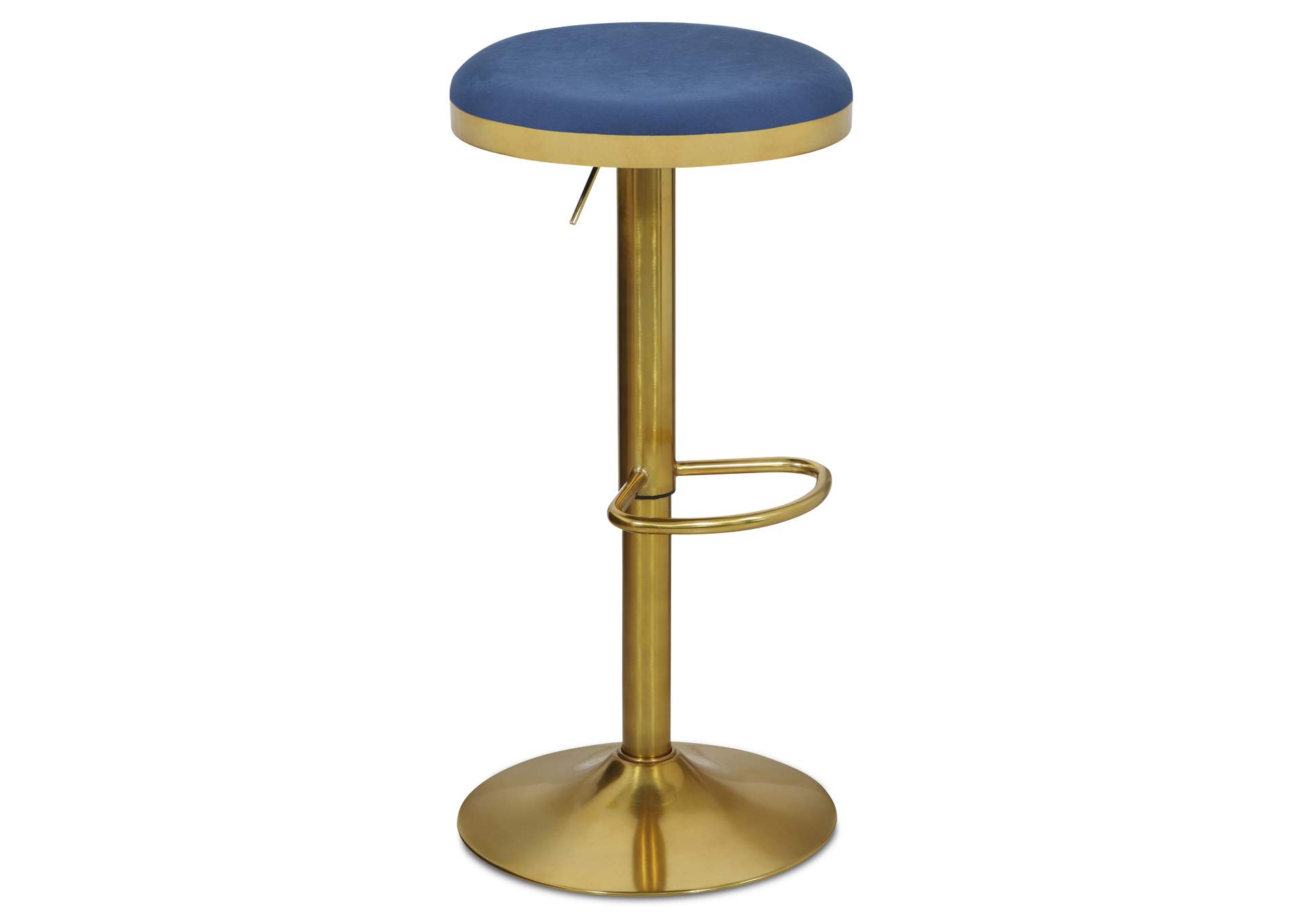 Brody Navy Velvet Adjustable Stool,Meridian Furniture