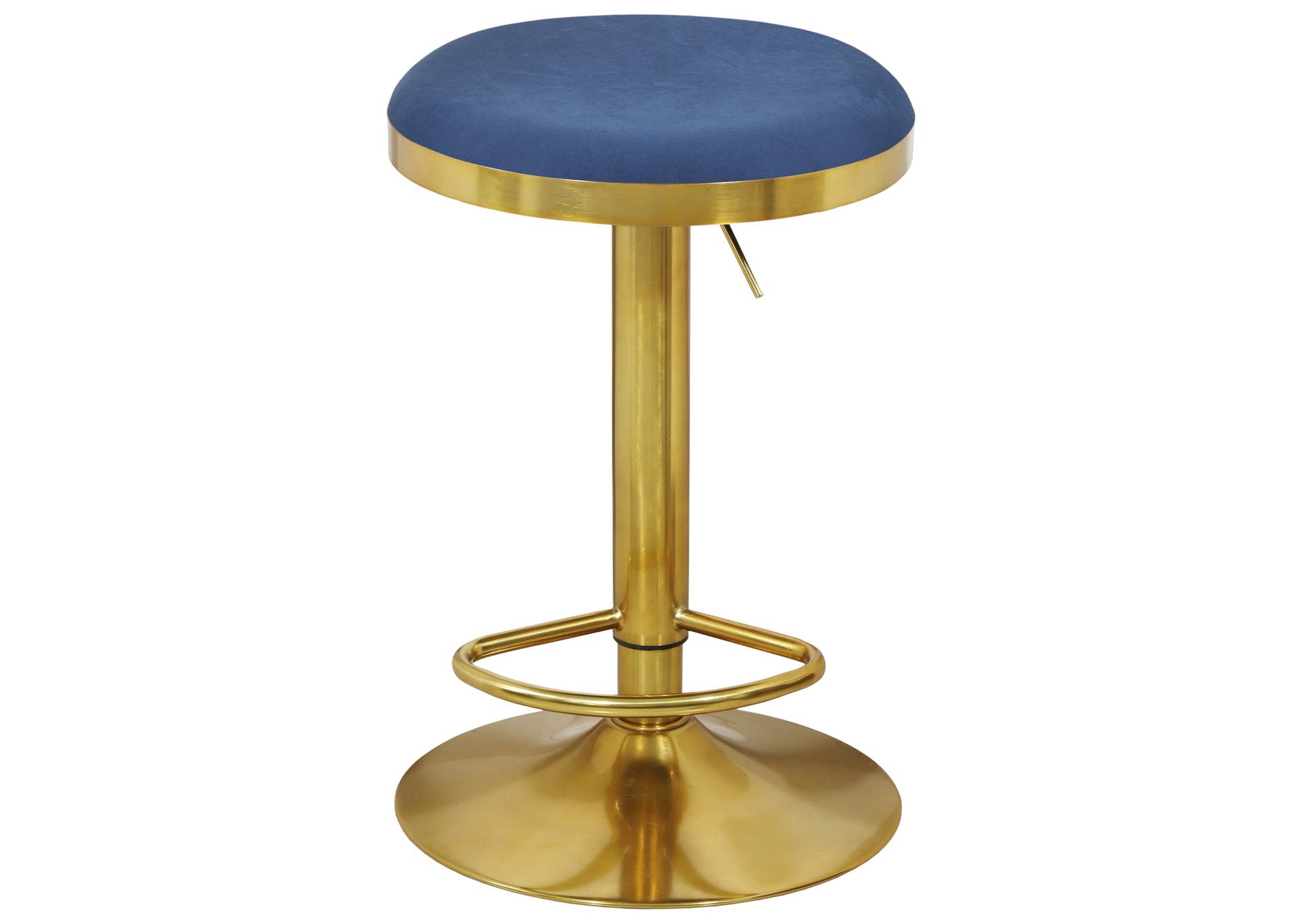 Brody Navy Velvet Adjustable Stool,Meridian Furniture