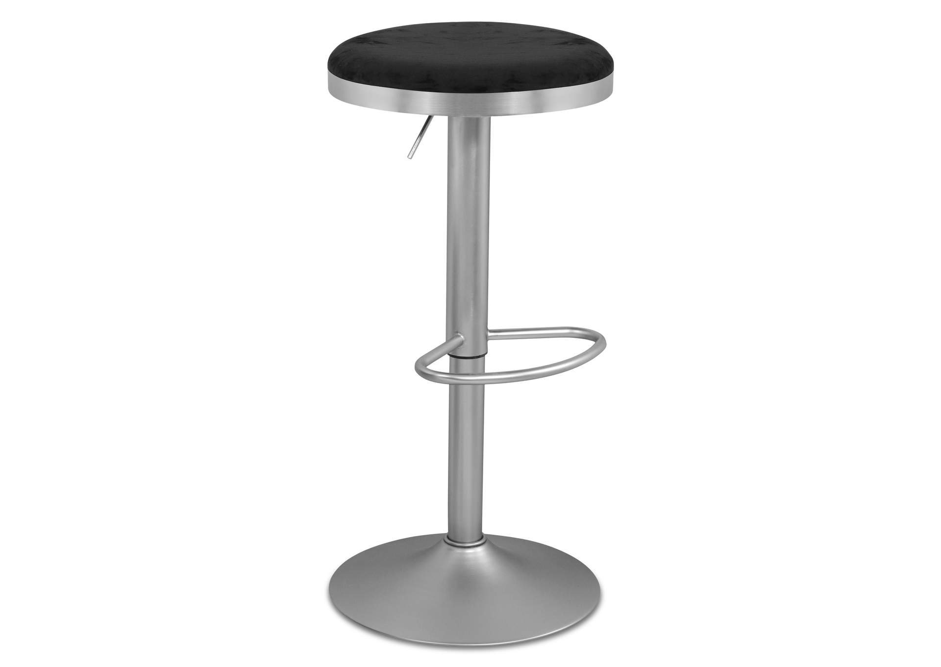 Brody Black Velvet Adjustable Stool,Meridian Furniture