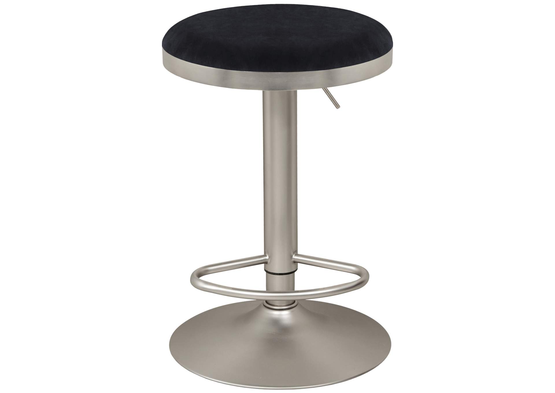 Brody Black Velvet Adjustable Stool,Meridian Furniture