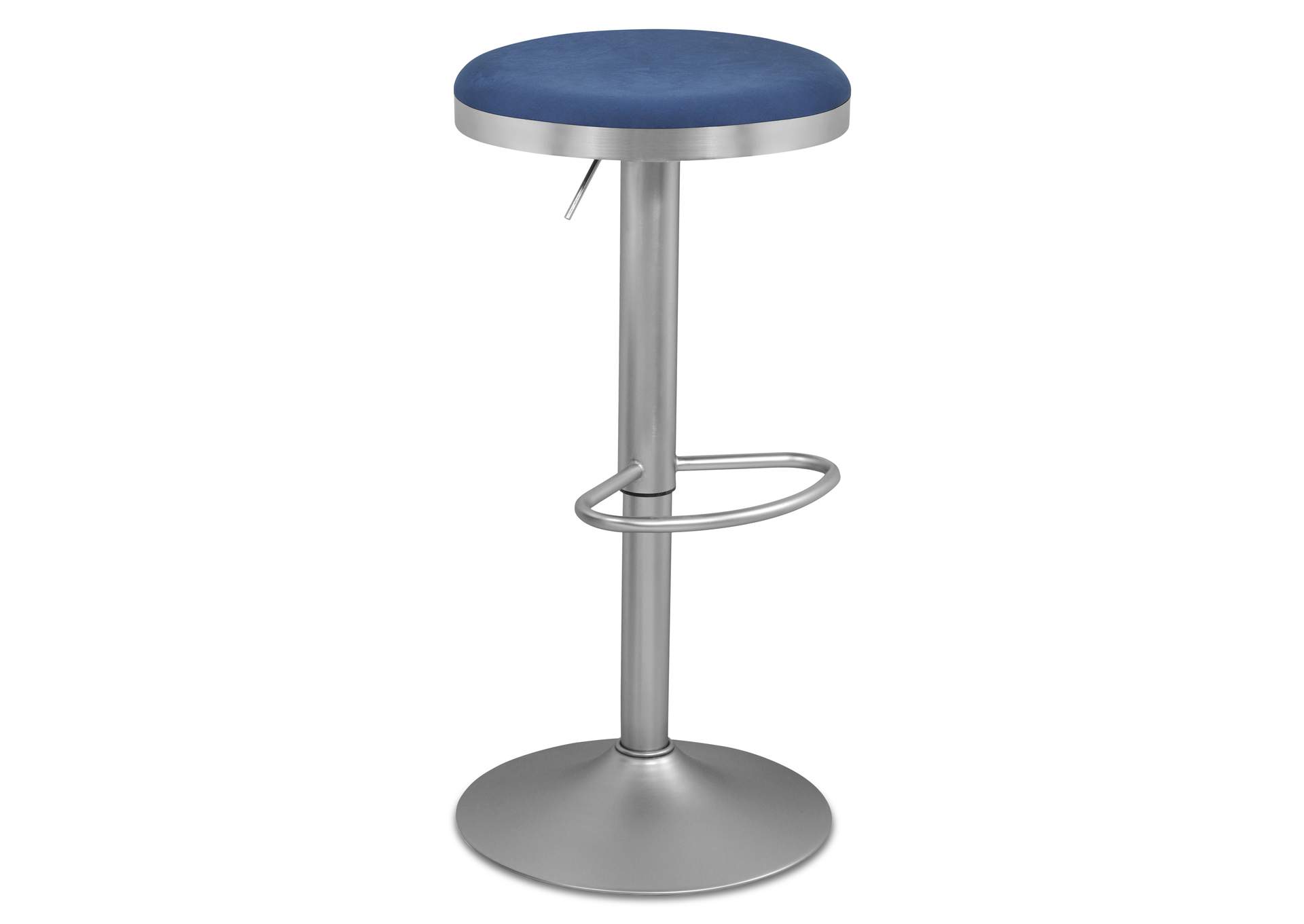 Brody Navy Velvet Adjustable Stool,Meridian Furniture