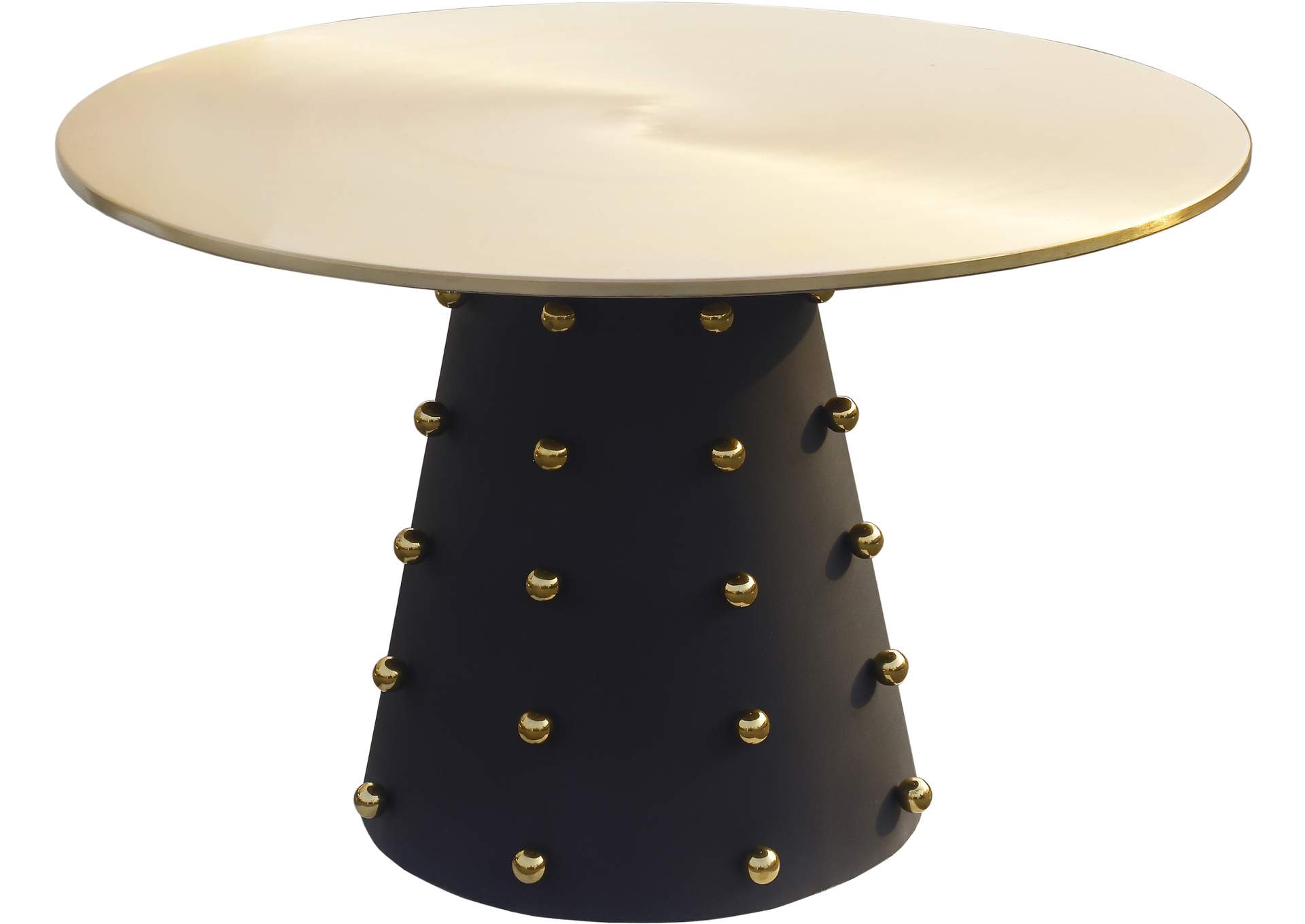 Raven Black - Gold Dining Table,Meridian Furniture