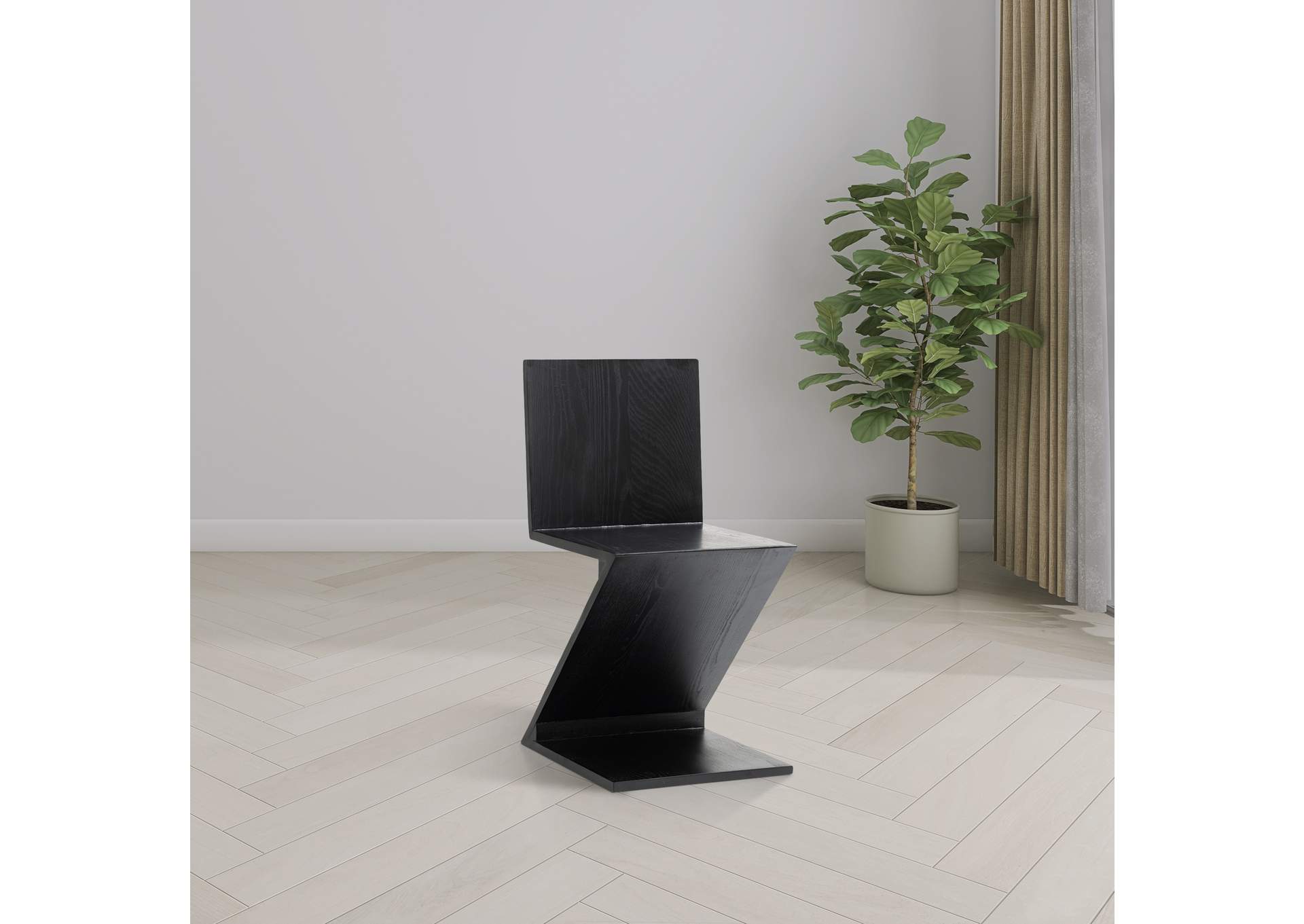 Magani Black Dining Chair Set of 2,Meridian Furniture