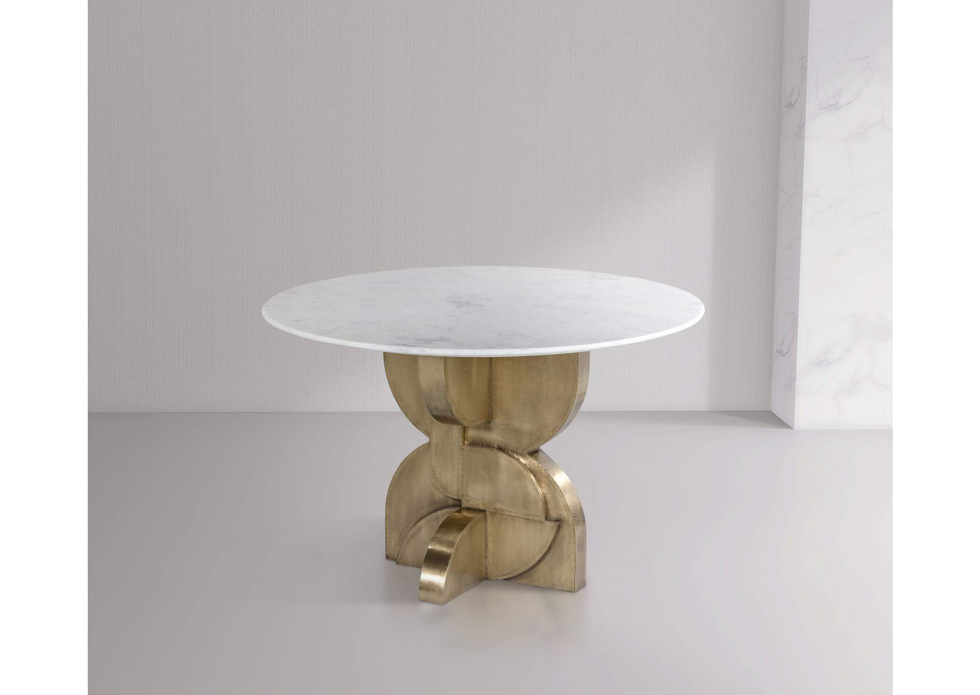 Alden White Dining Table,Meridian Furniture