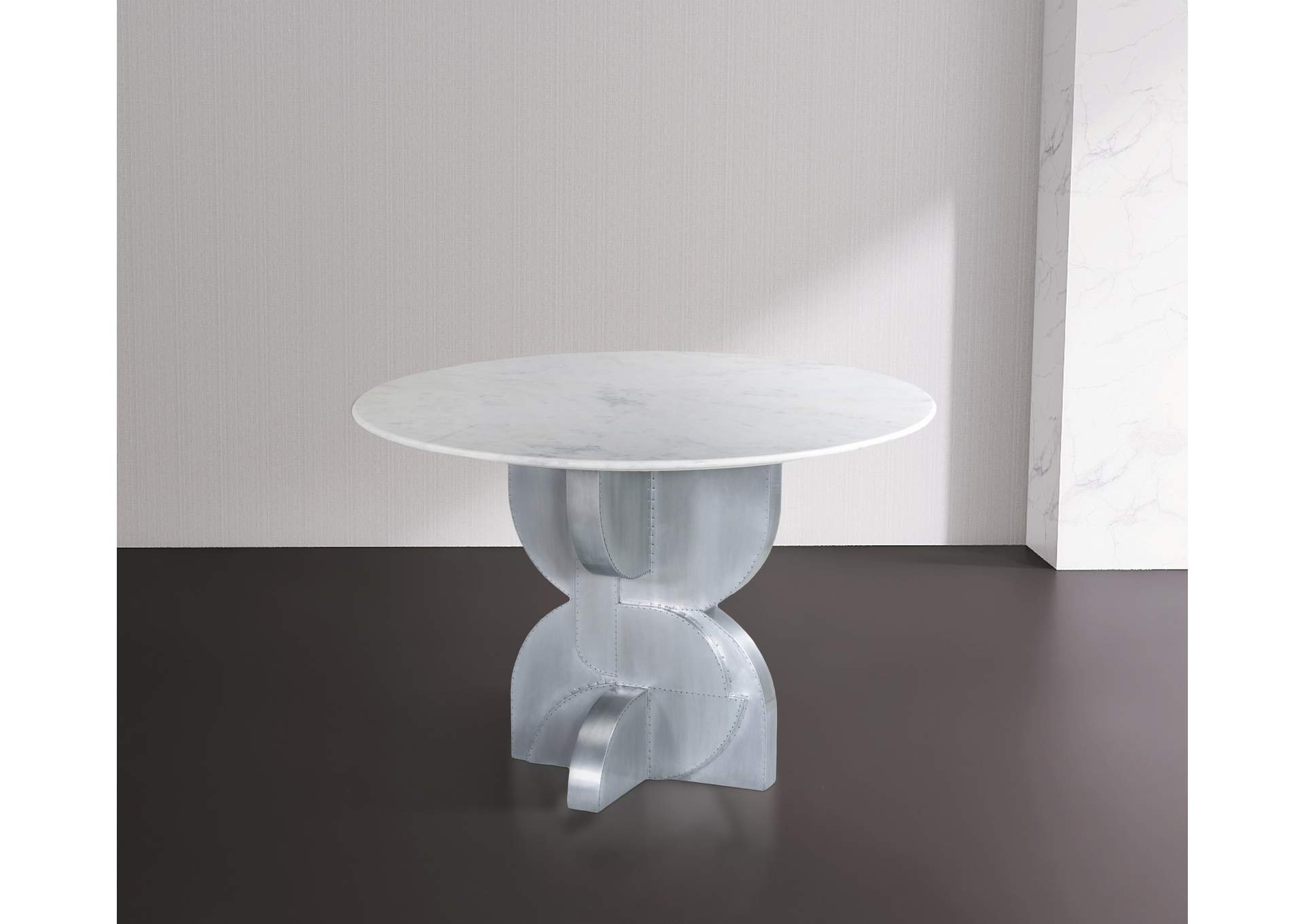 Alden White Dining Table,Meridian Furniture