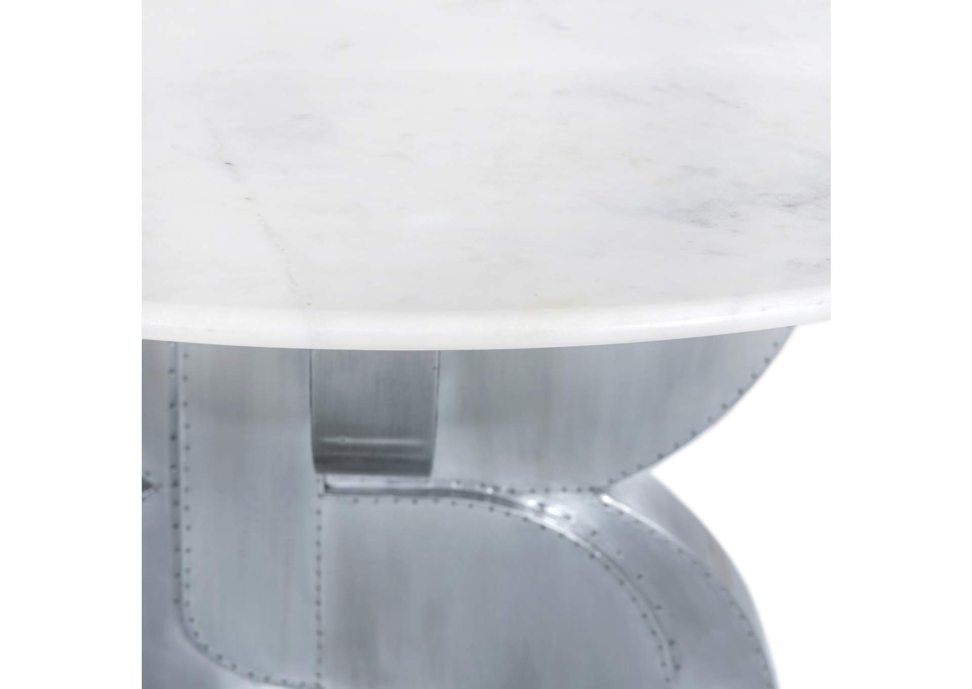 Alden White Dining Table,Meridian Furniture