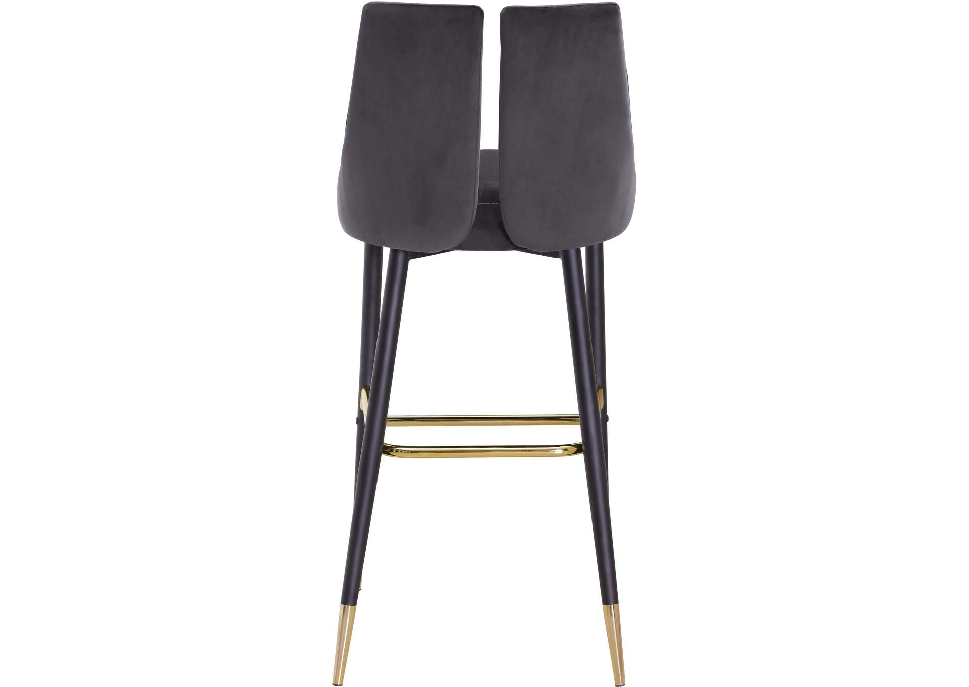 Sleek Grey Velvet Stool,Meridian Furniture