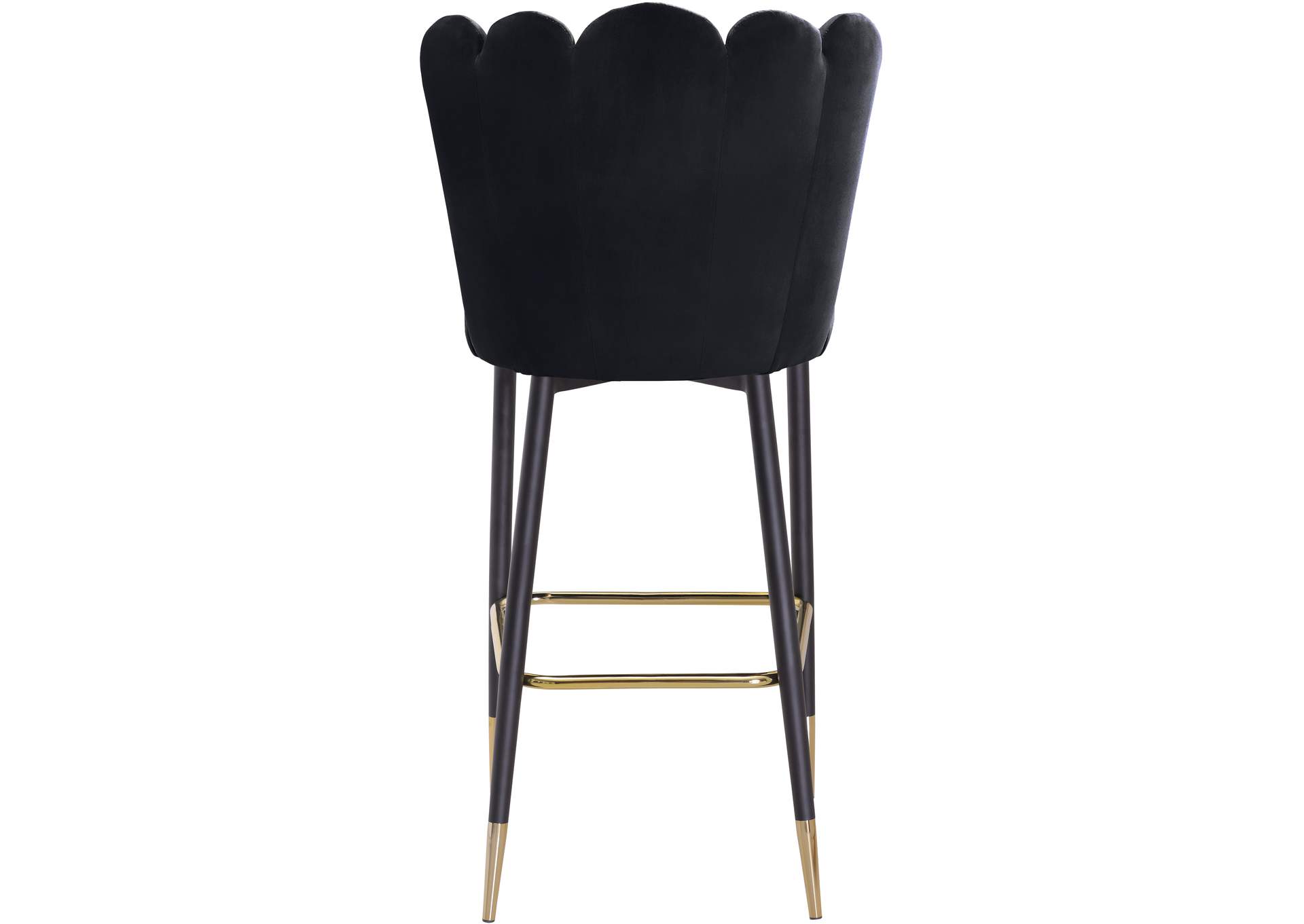 Lily Black Velvet Stool Set of 2,Meridian Furniture