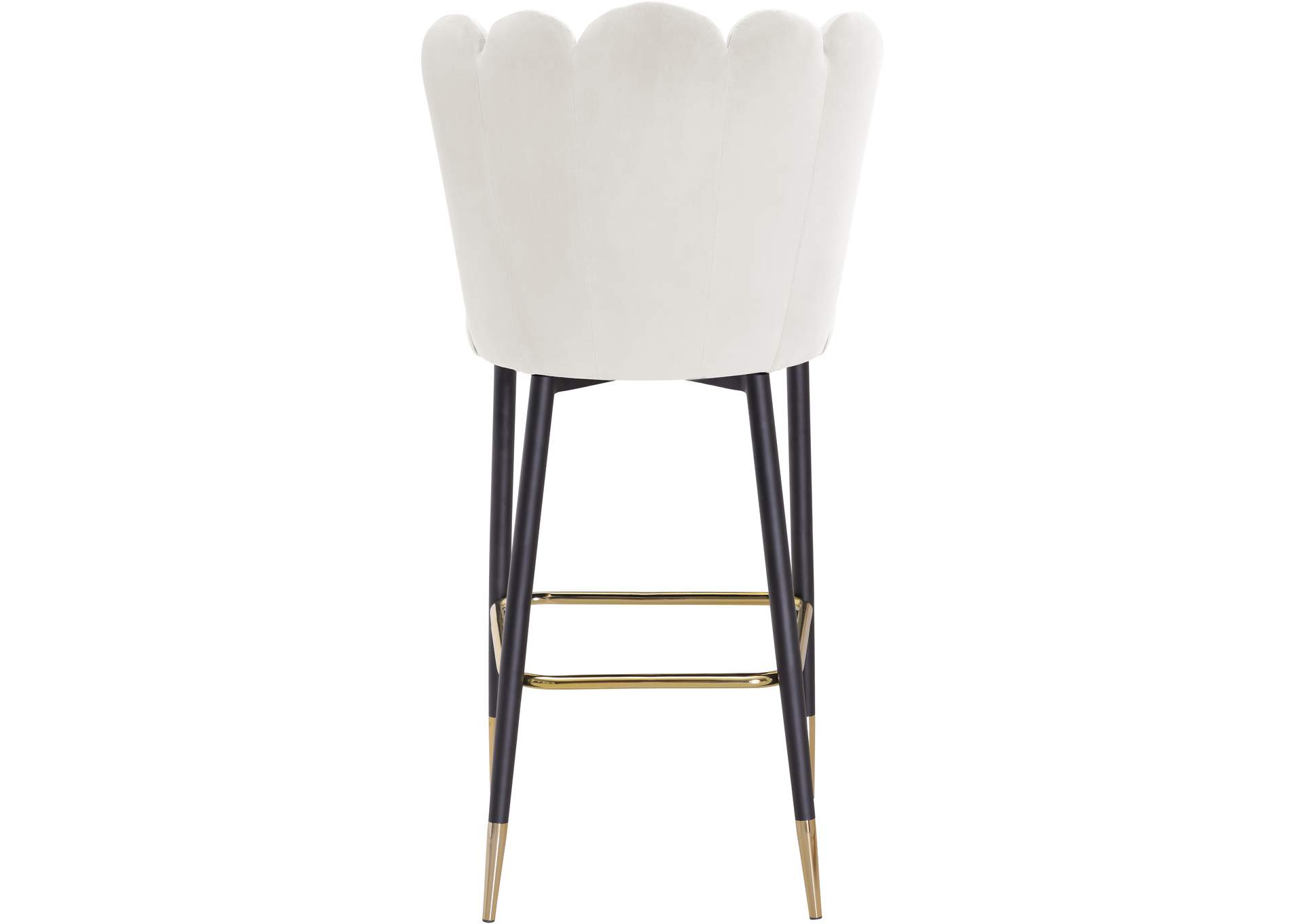 Lily Cream Velvet Stool Set of 2,Meridian Furniture