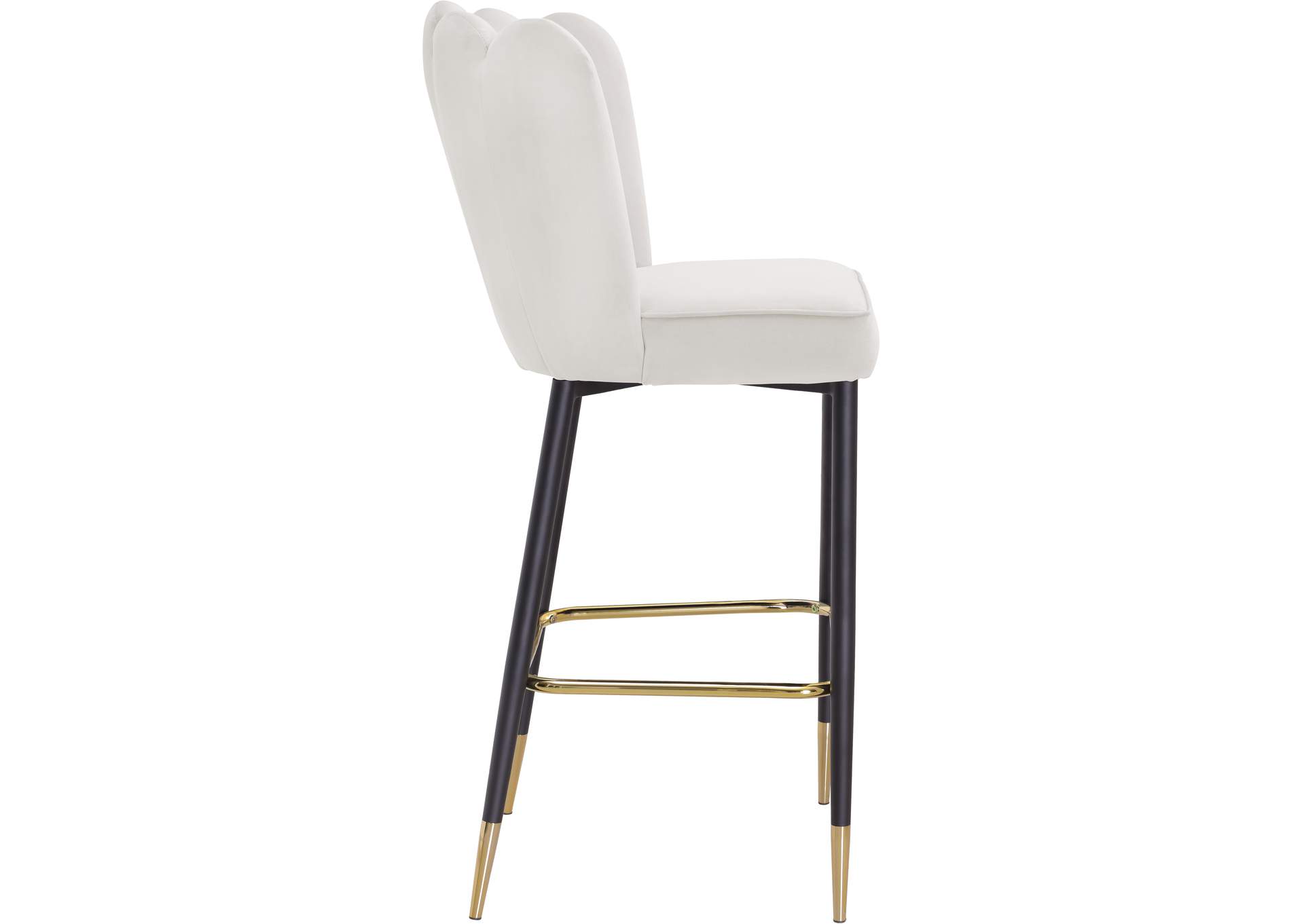 Lily Cream Velvet Stool Set of 2,Meridian Furniture